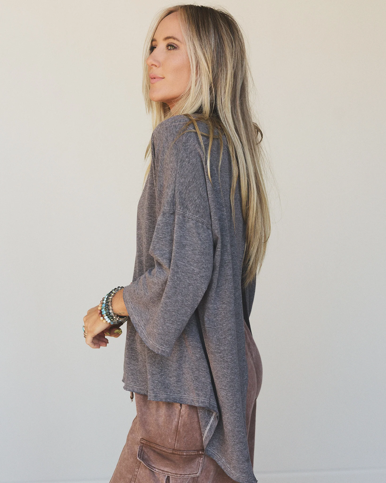 The Nest Callie Split Back Top - Black - Image 3