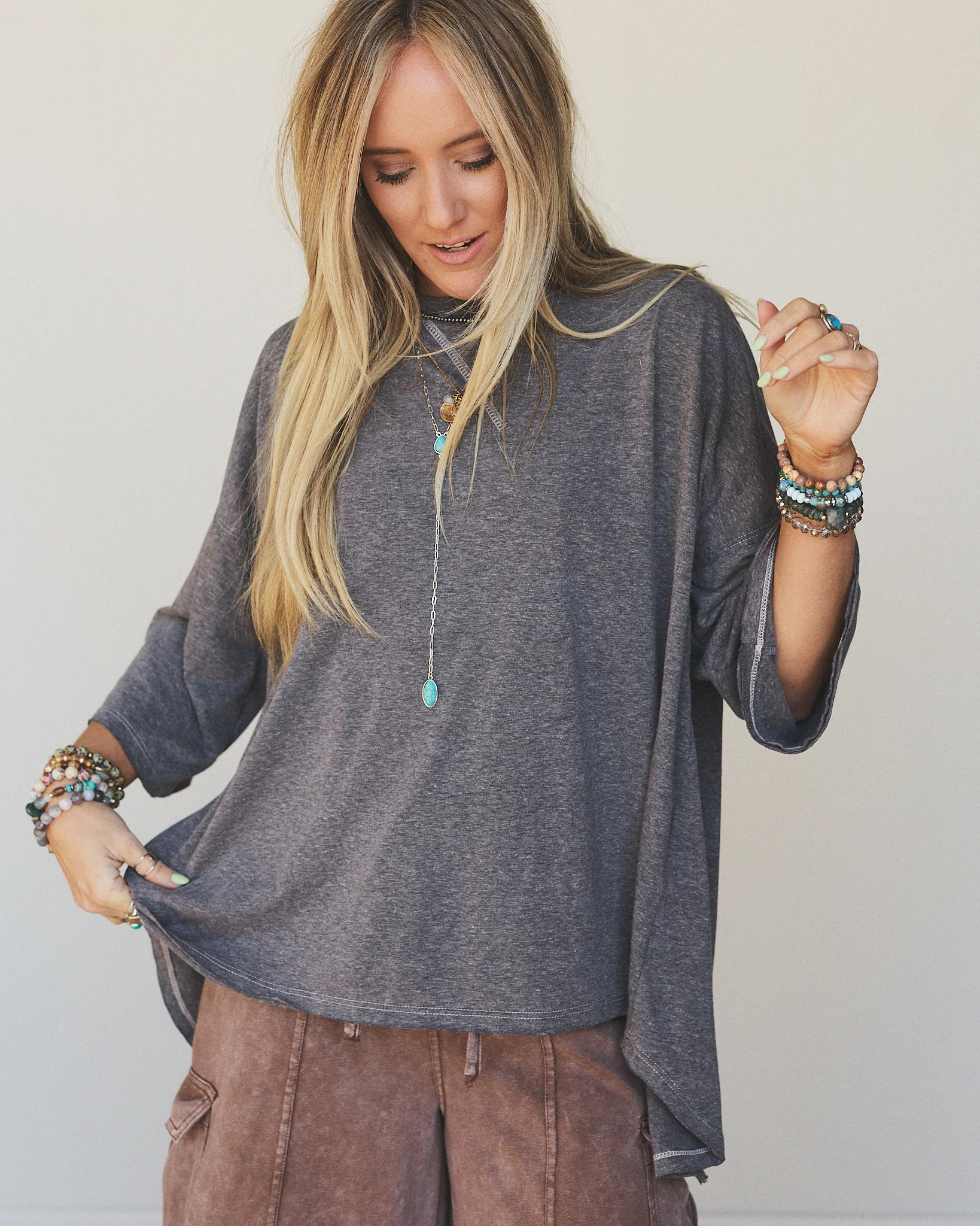 The Nest Callie Split Back Top - Black - Image 4