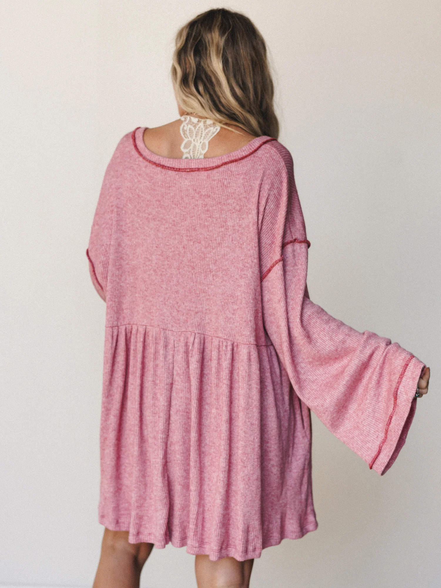 The Nest Carefree Mini Dress - Two Tone Mauve - Image 6