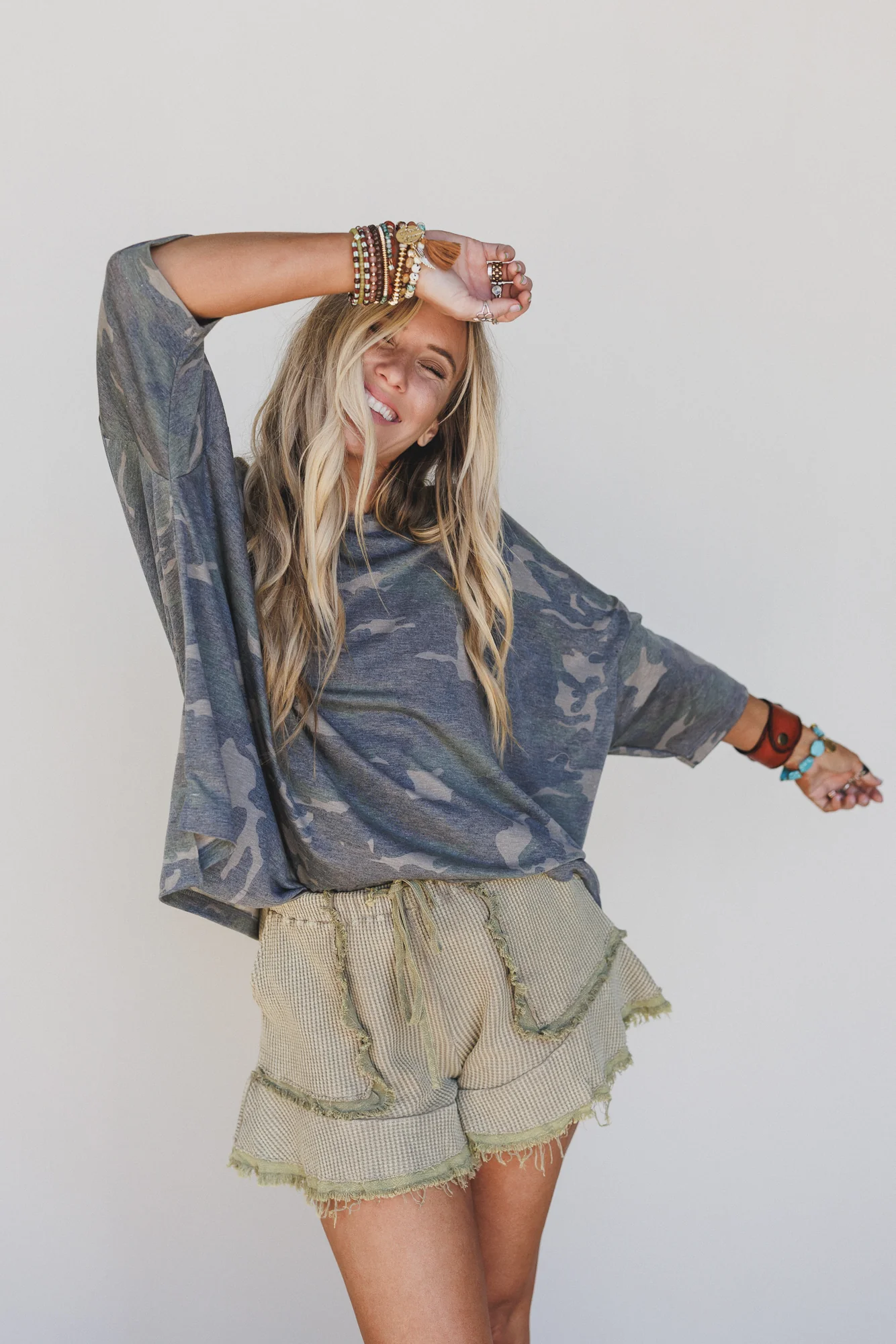 The Nest Country Girl Camo Top - Olive - Image 4