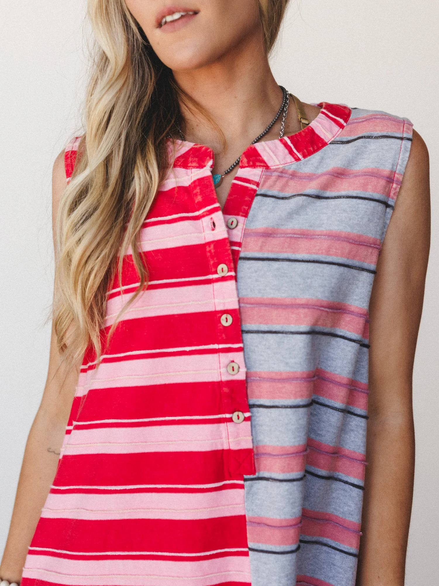 The Nest Cruise Lines Dress - Red Grey - Image 3