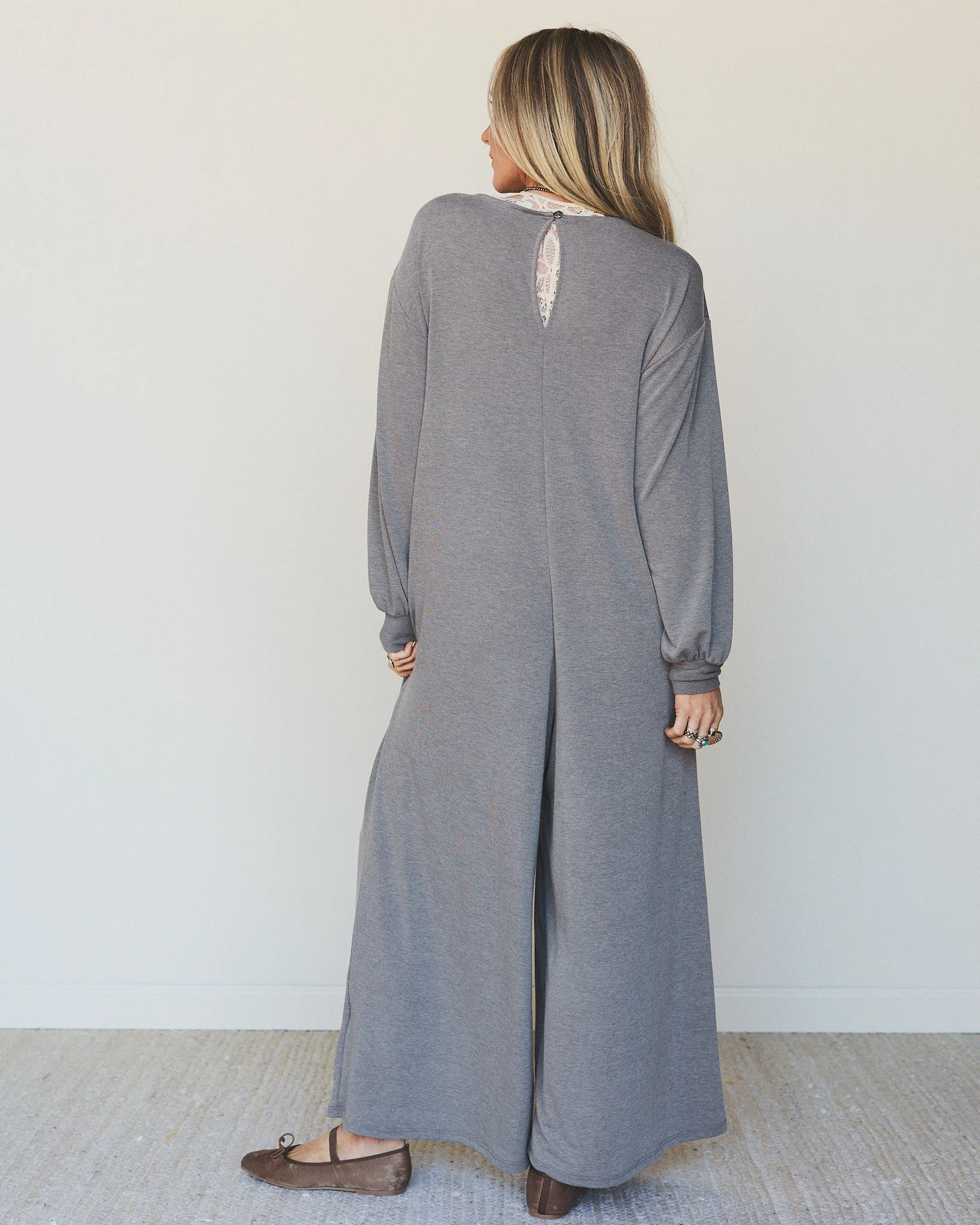 The Nest Dahlia Darling Wide Leg Jumpsuit - Brown - Image 5