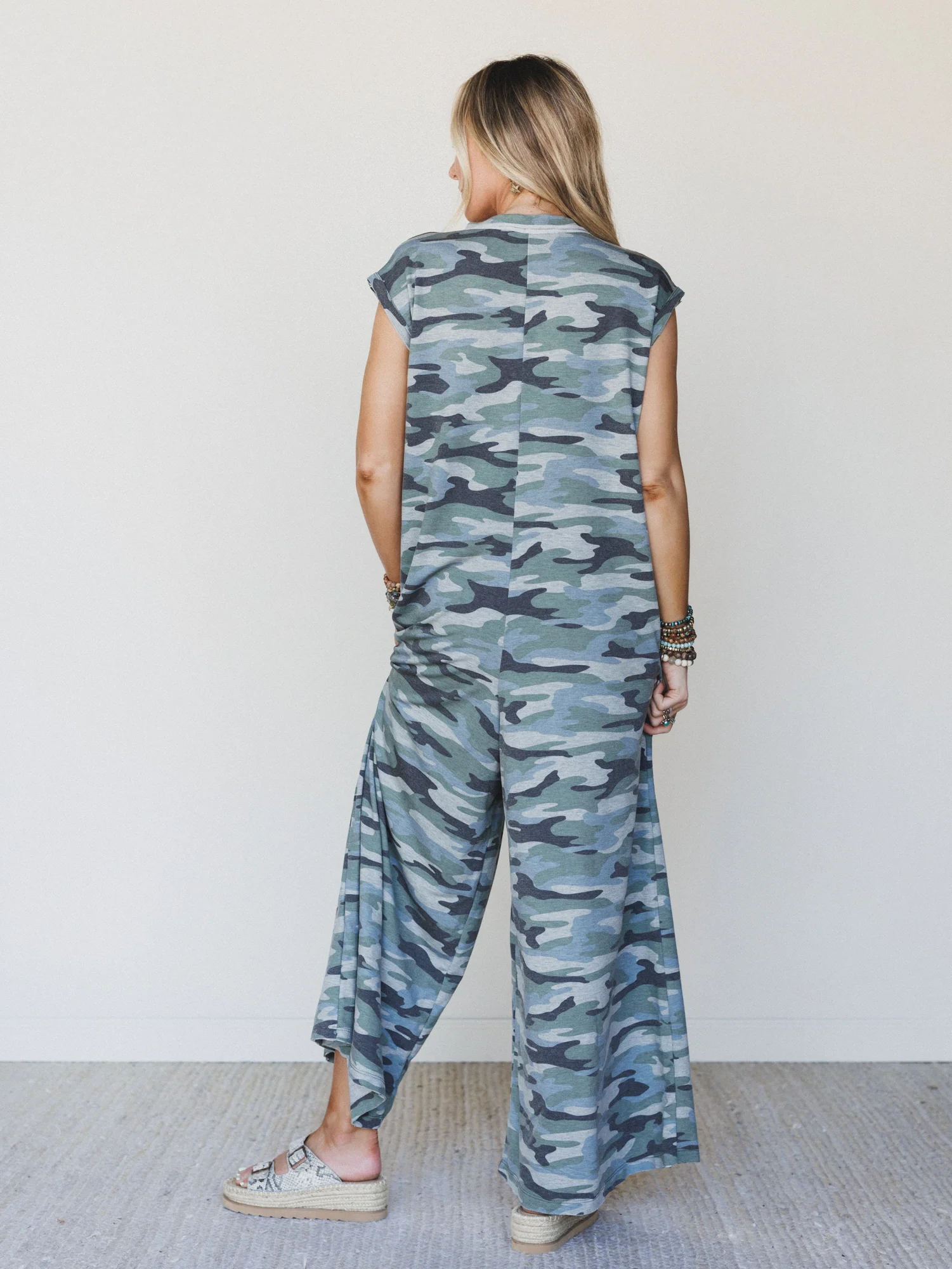 The Nest Davina Wide Leg Jumpsuit - Army Green - Image 4