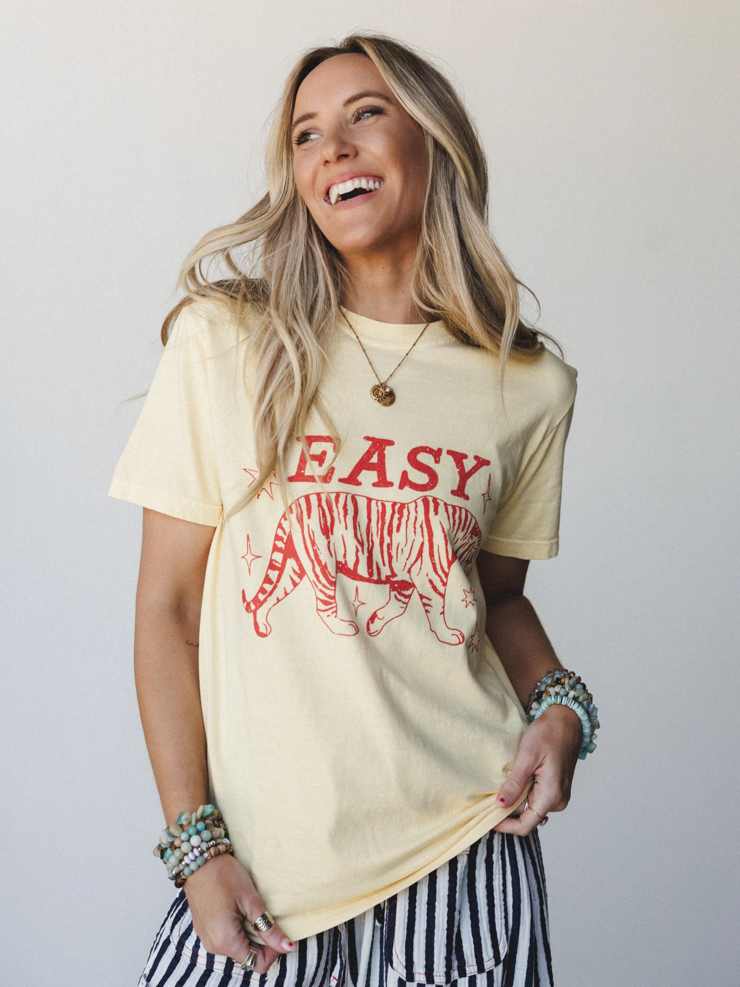 The Nest Easy Tiger Graphic Tee - Butter