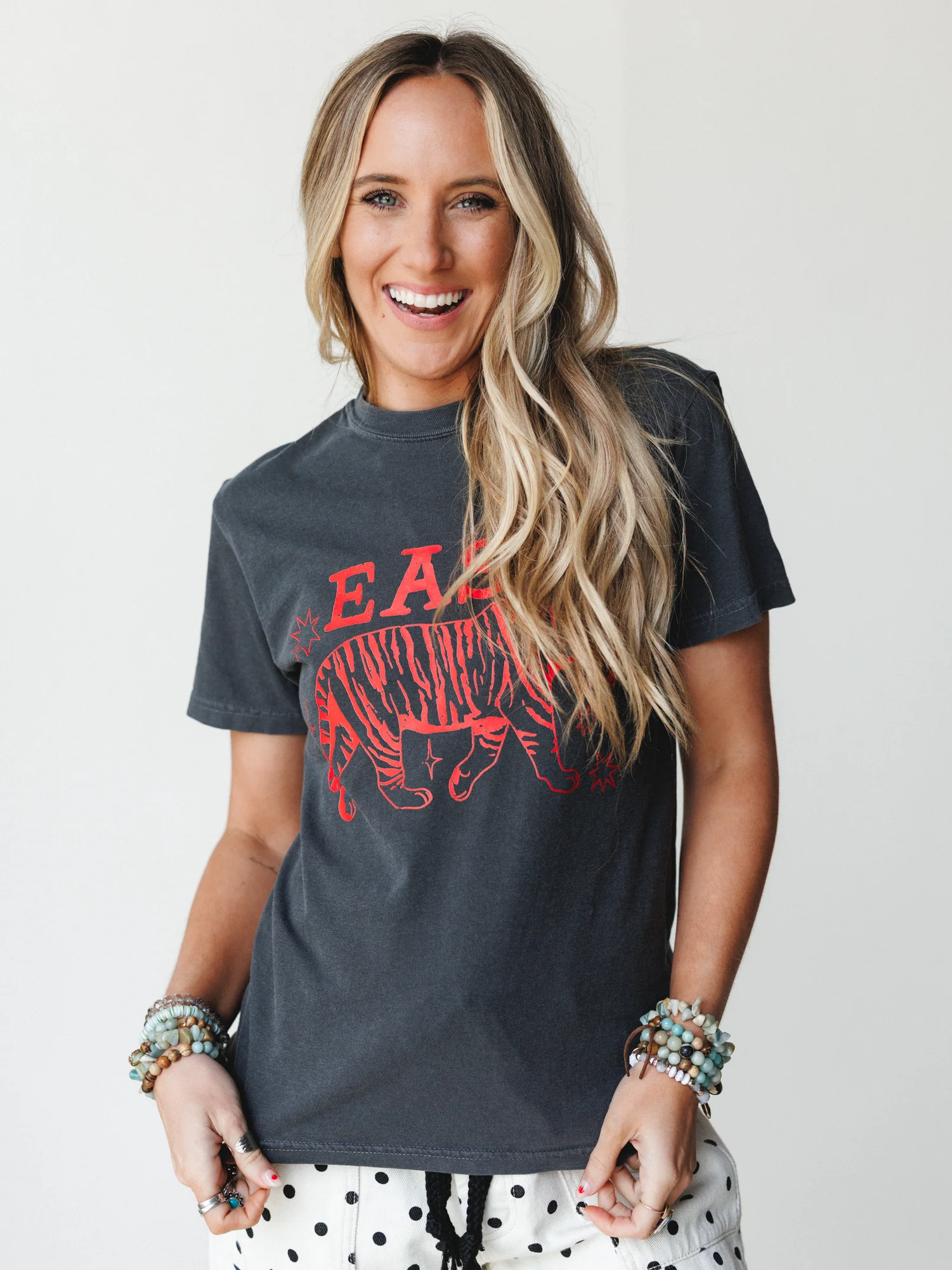 The Nest Easy Tiger Graphic Tee - Pepper - Pre Order - Image 2