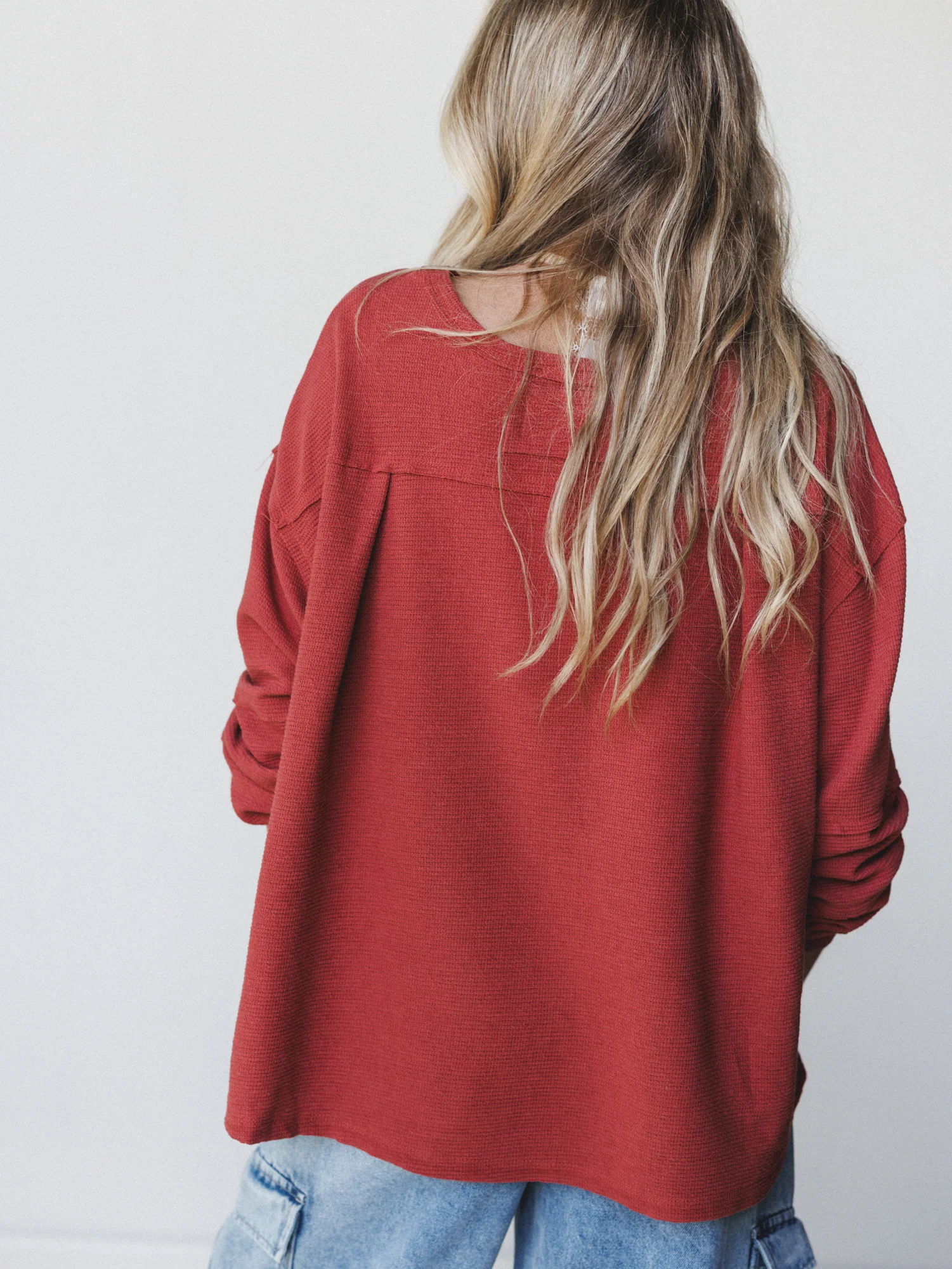 The Nest Essential Sweater Top - Marsala - Image 4