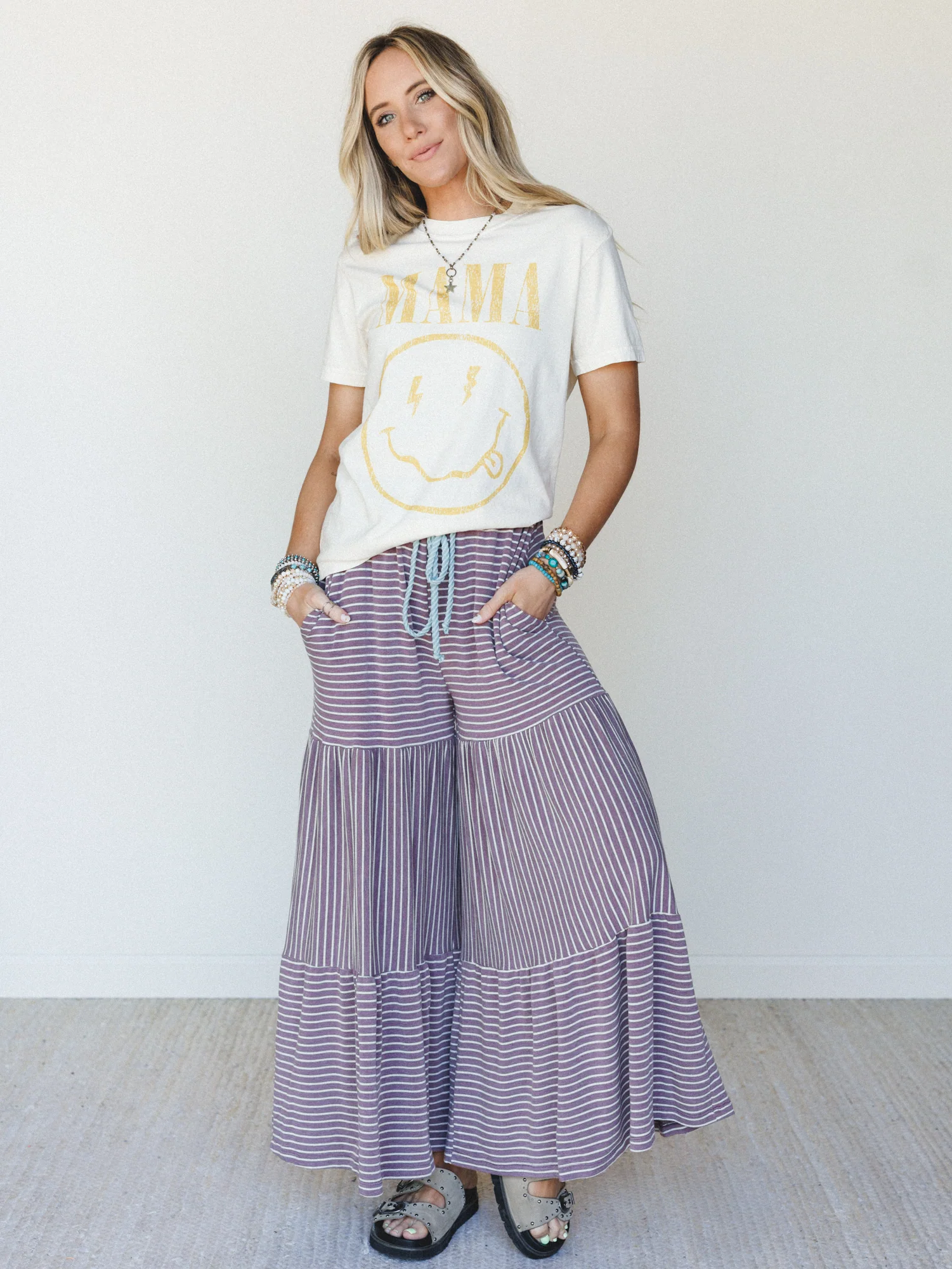 The Nest Forever Mine Striped Pants - Purple - Image 3