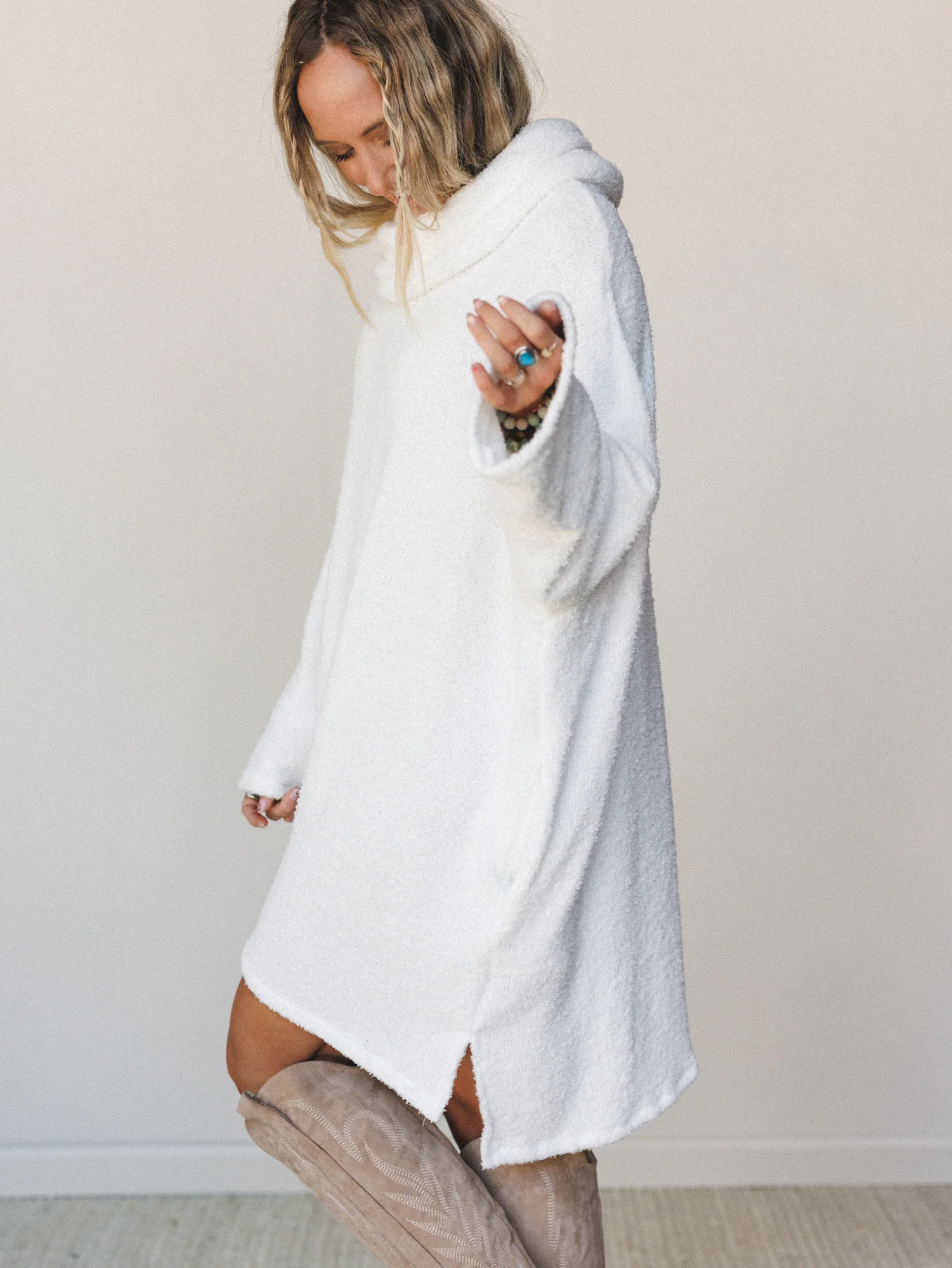 The Nest Hartlie Sweater Dress - Off White - Image 5