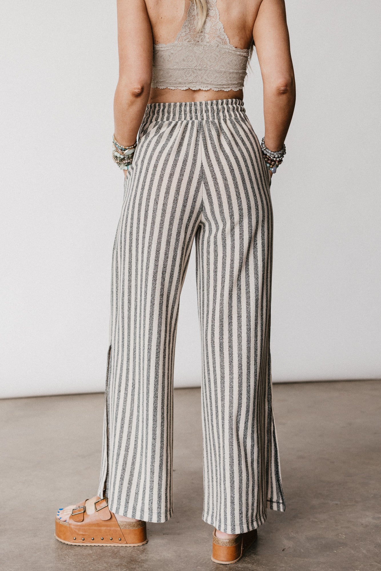 The Nest Ibiza Breeze Drawstring Pants - Taupe Black - Image 6