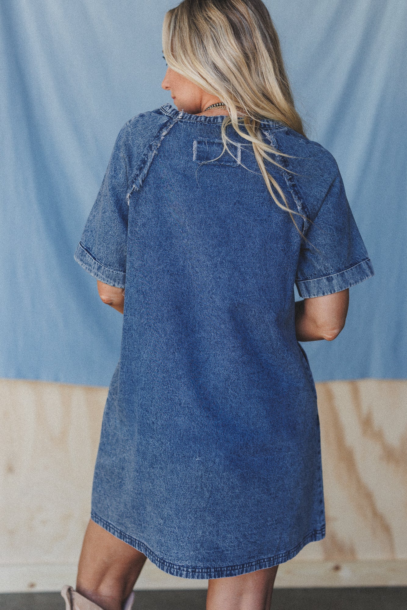 The Nest Jayda Pocket Dress - Blue - Image 5