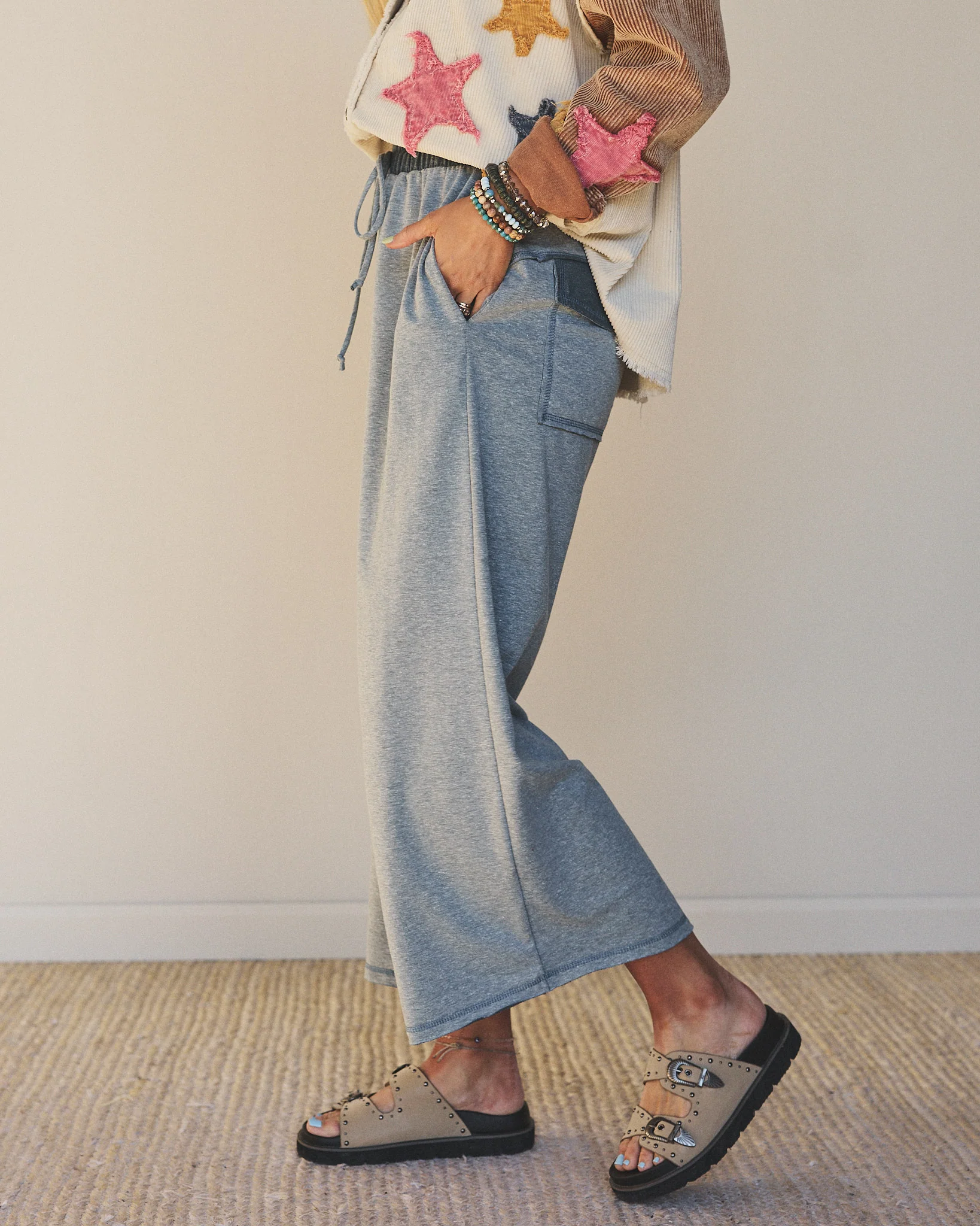 The Nest Jodi Wide Leg Pants - Teal - Image 5