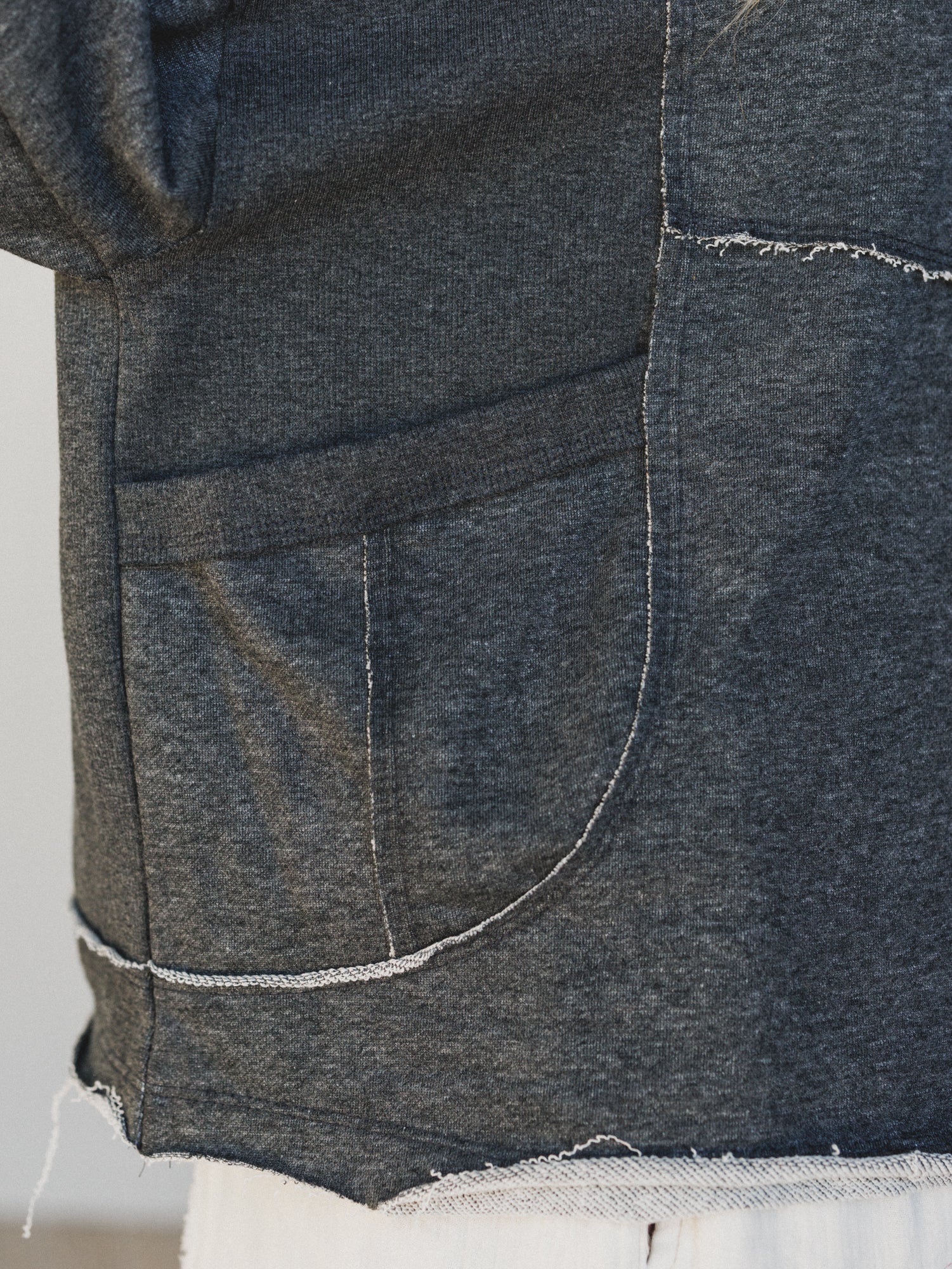 The Nest Karli Knit Pocket Top - Charcoal - Image 3