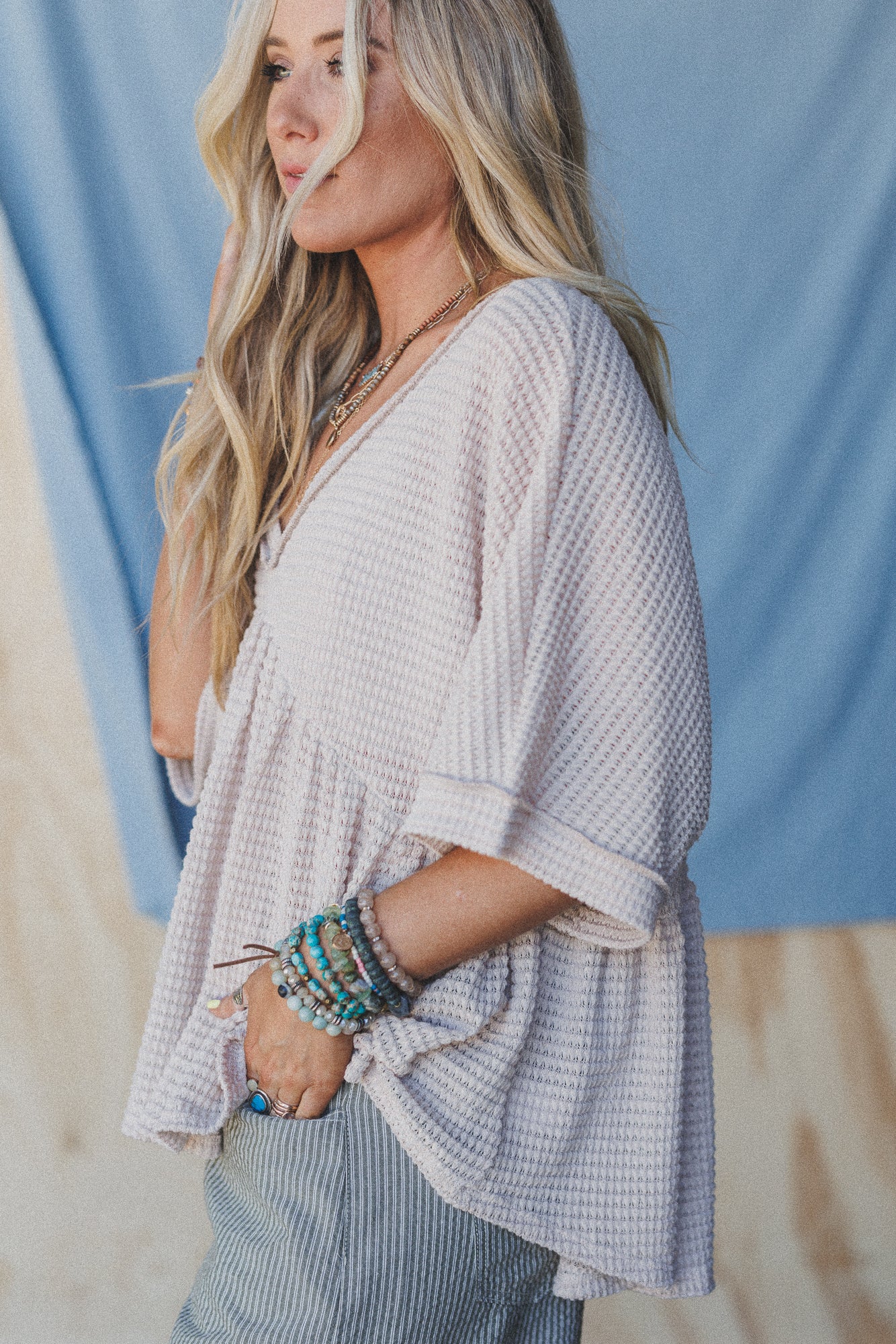 The Nest Lush Drift Top - Oatmeal - Image 2