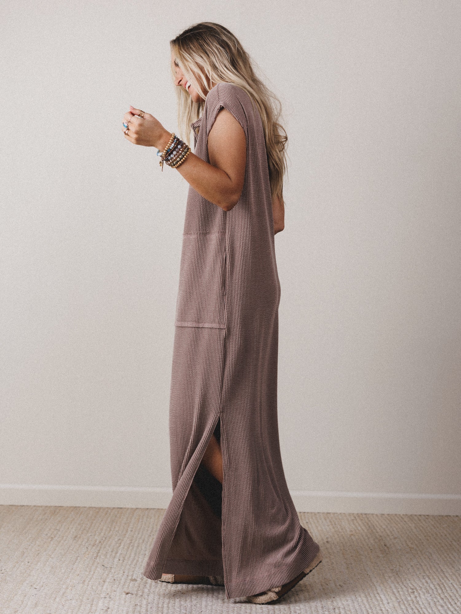 The Nest Madeline Textured Jumpsuit - Acorn - Image 2