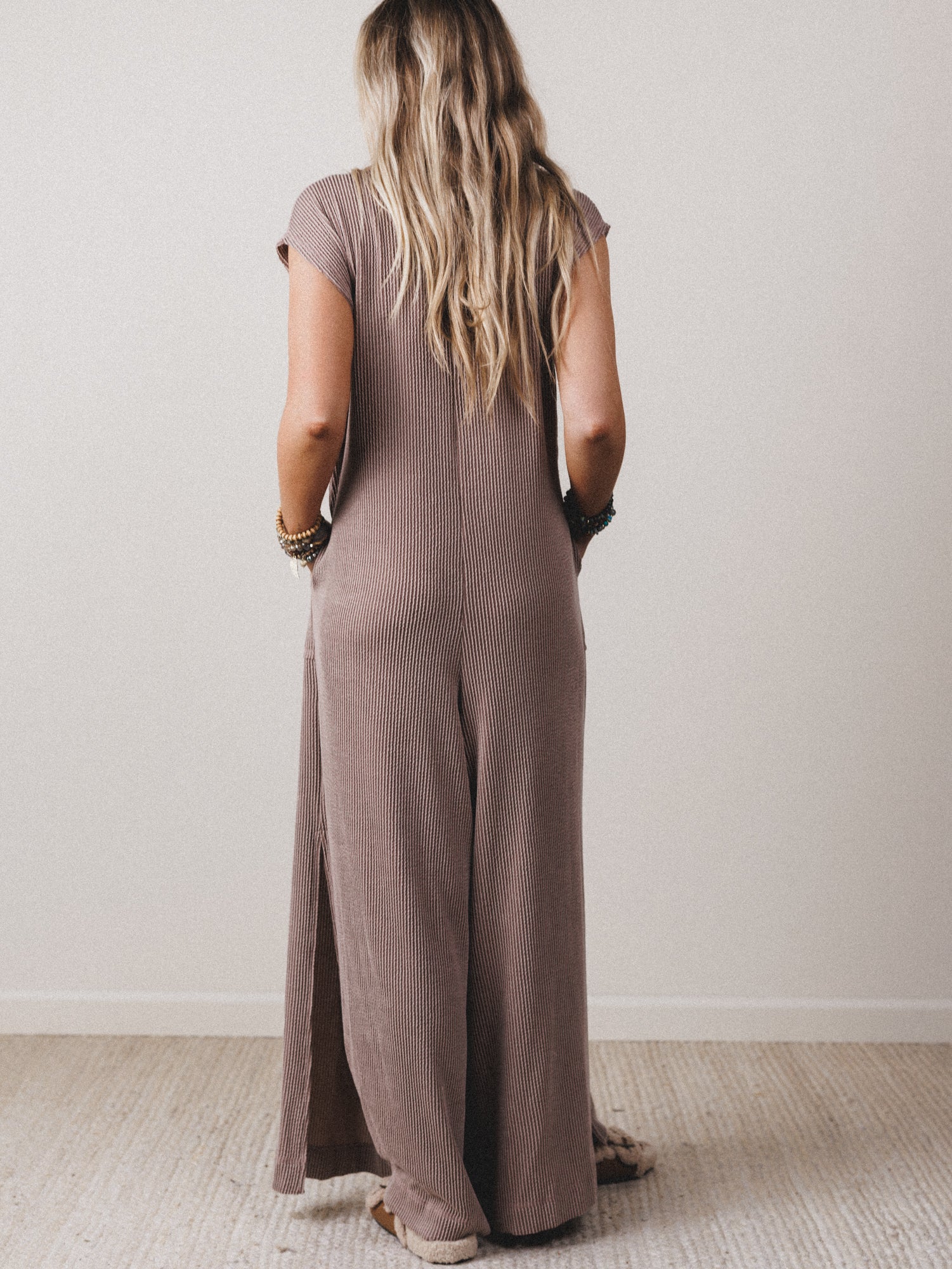 The Nest Madeline Textured Jumpsuit - Acorn - Image 5