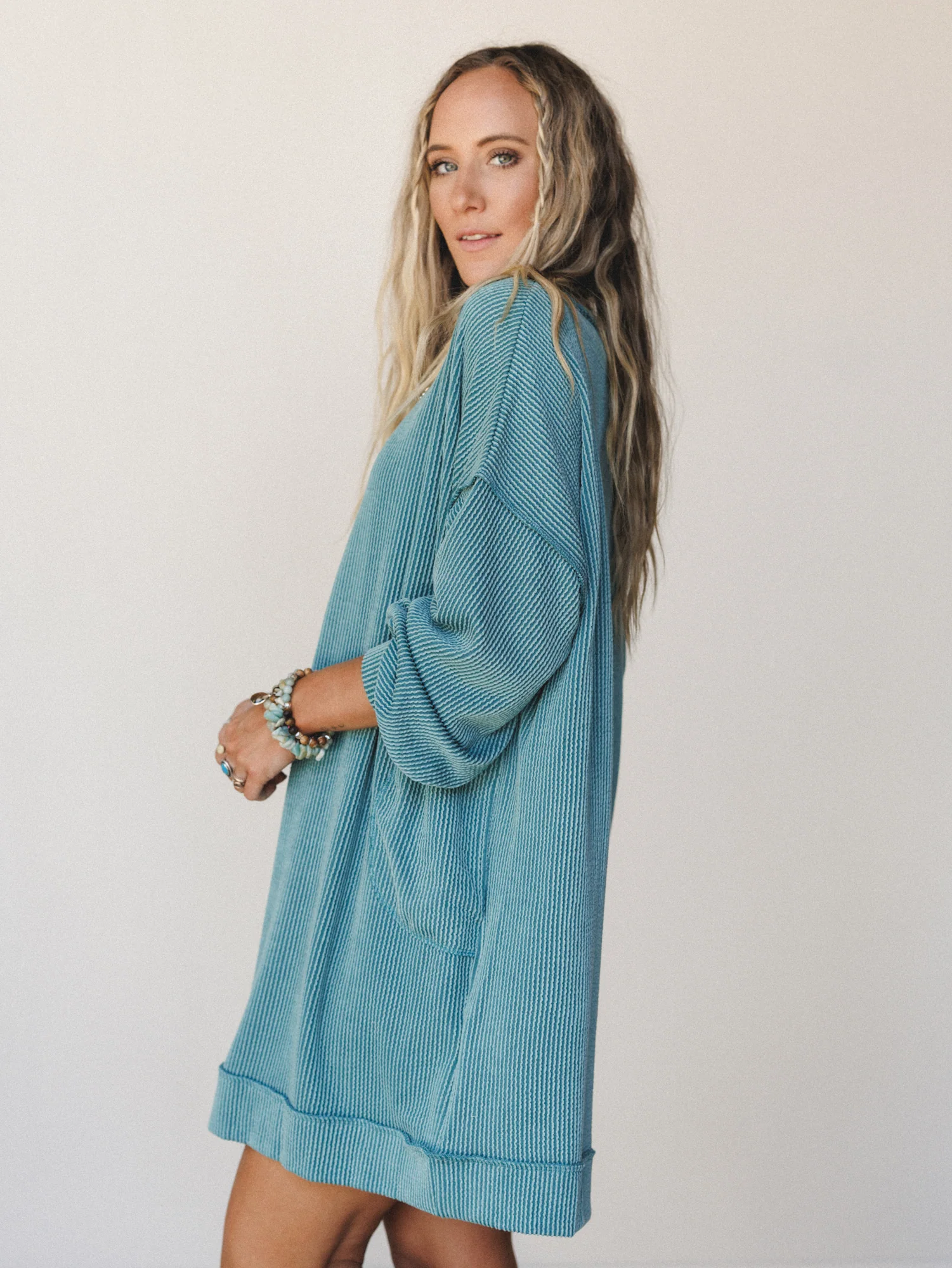 The Nest Moon Glow Long Sleeve Dress - Spruce - Image 5