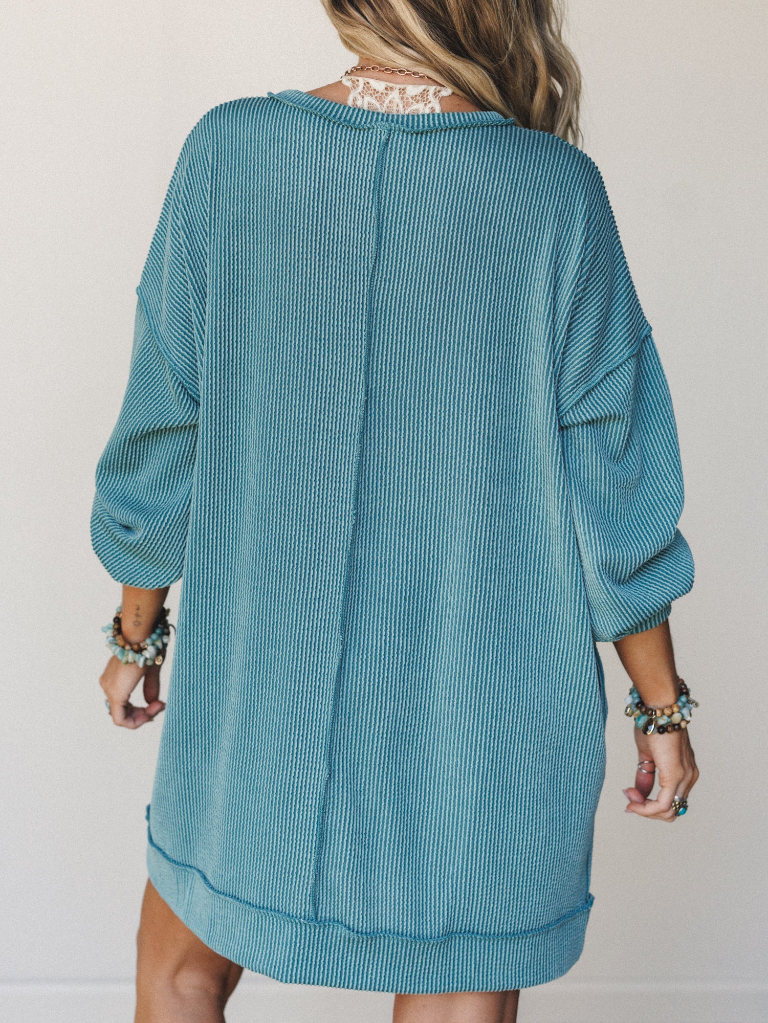 The Nest Moon Glow Long Sleeve Dress - Spruce - Image 6