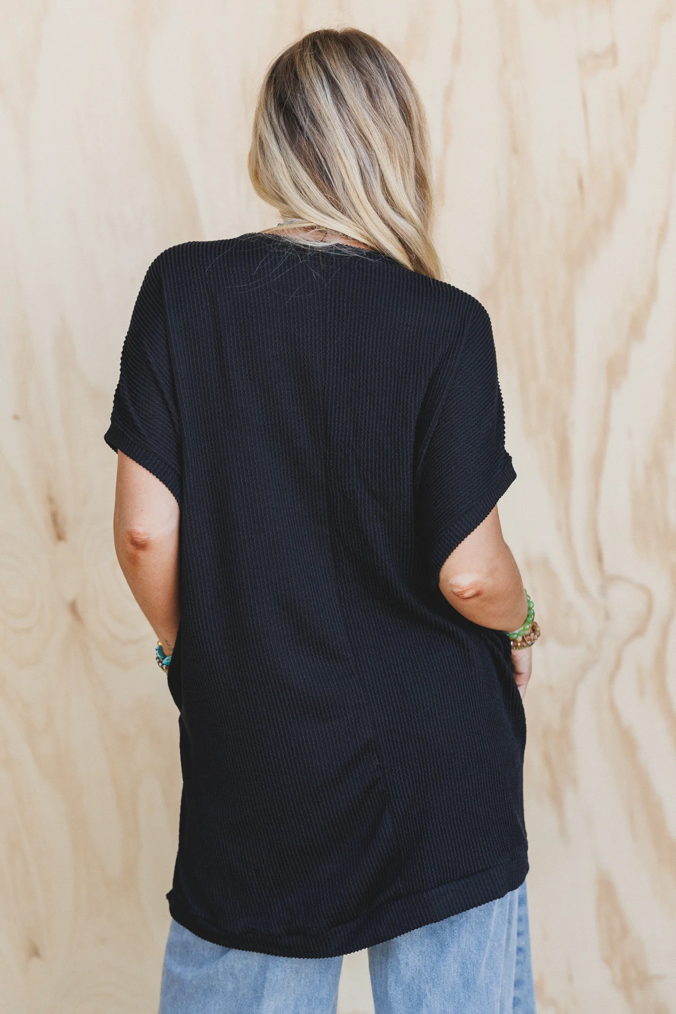 The Nest Moon Glow Texture Dress - Black - Image 4
