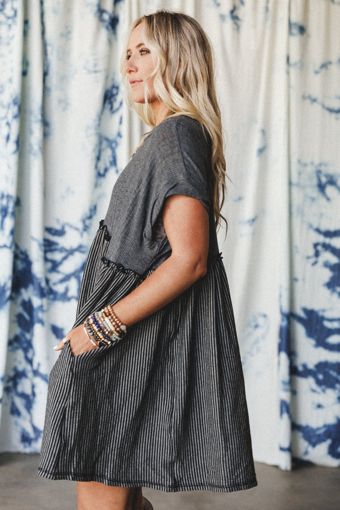 The Nest No Fuss Babydoll Dress - Charcoal Black - Image 5