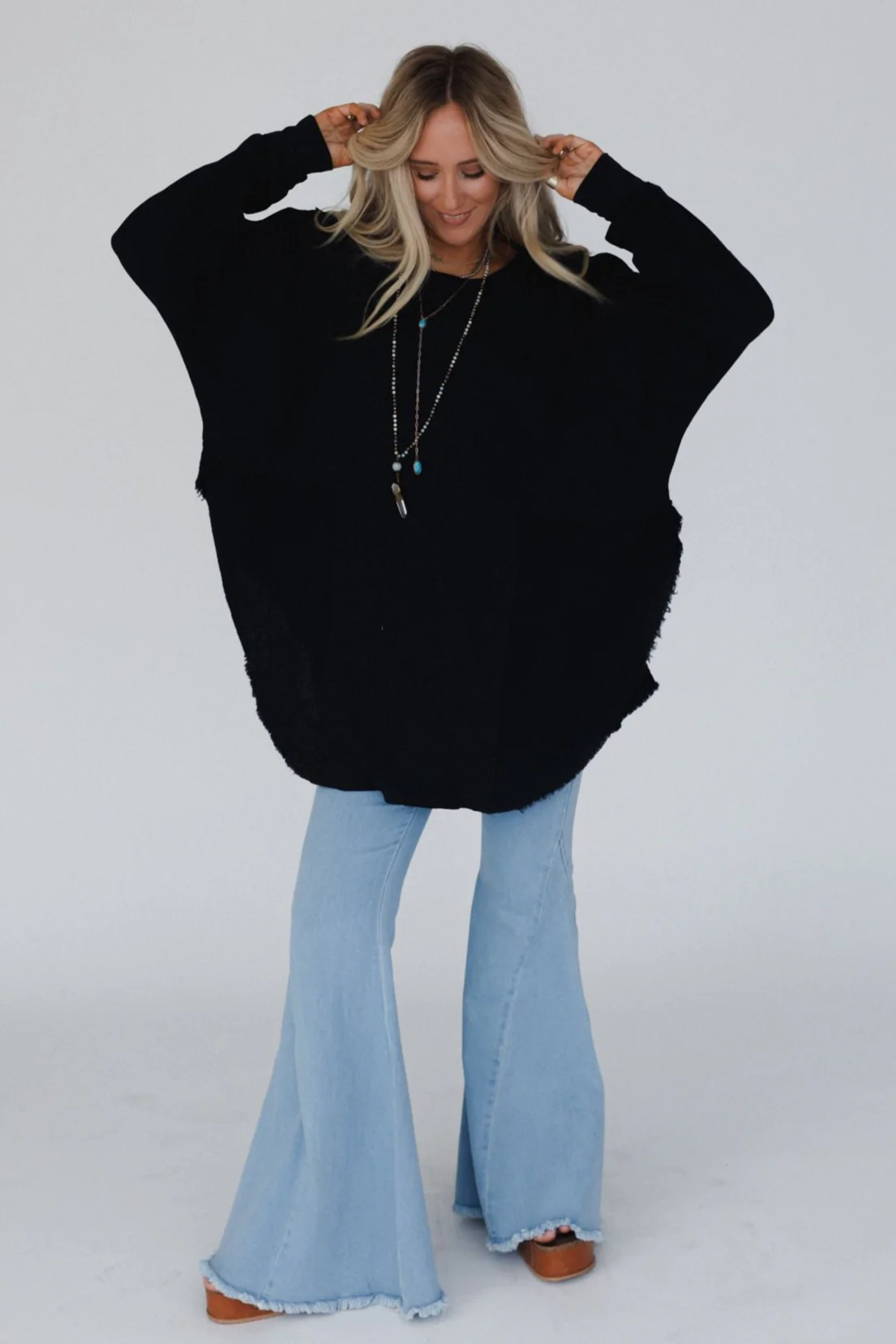 The Nest Nothing Better Contrast Top - Black - Pre Order