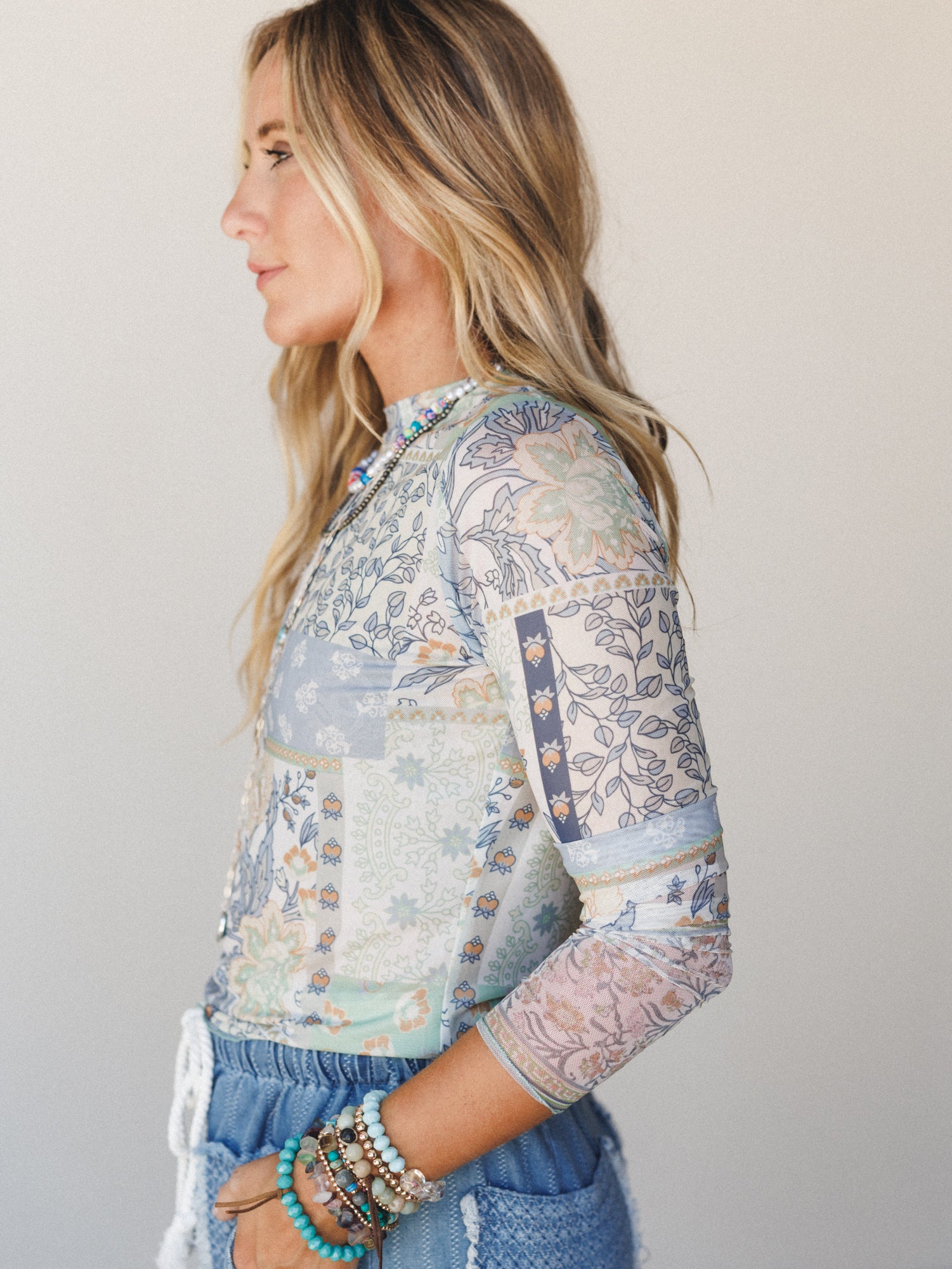The Nest Perfect Match Layering Top - Dusty Blue - Image 4