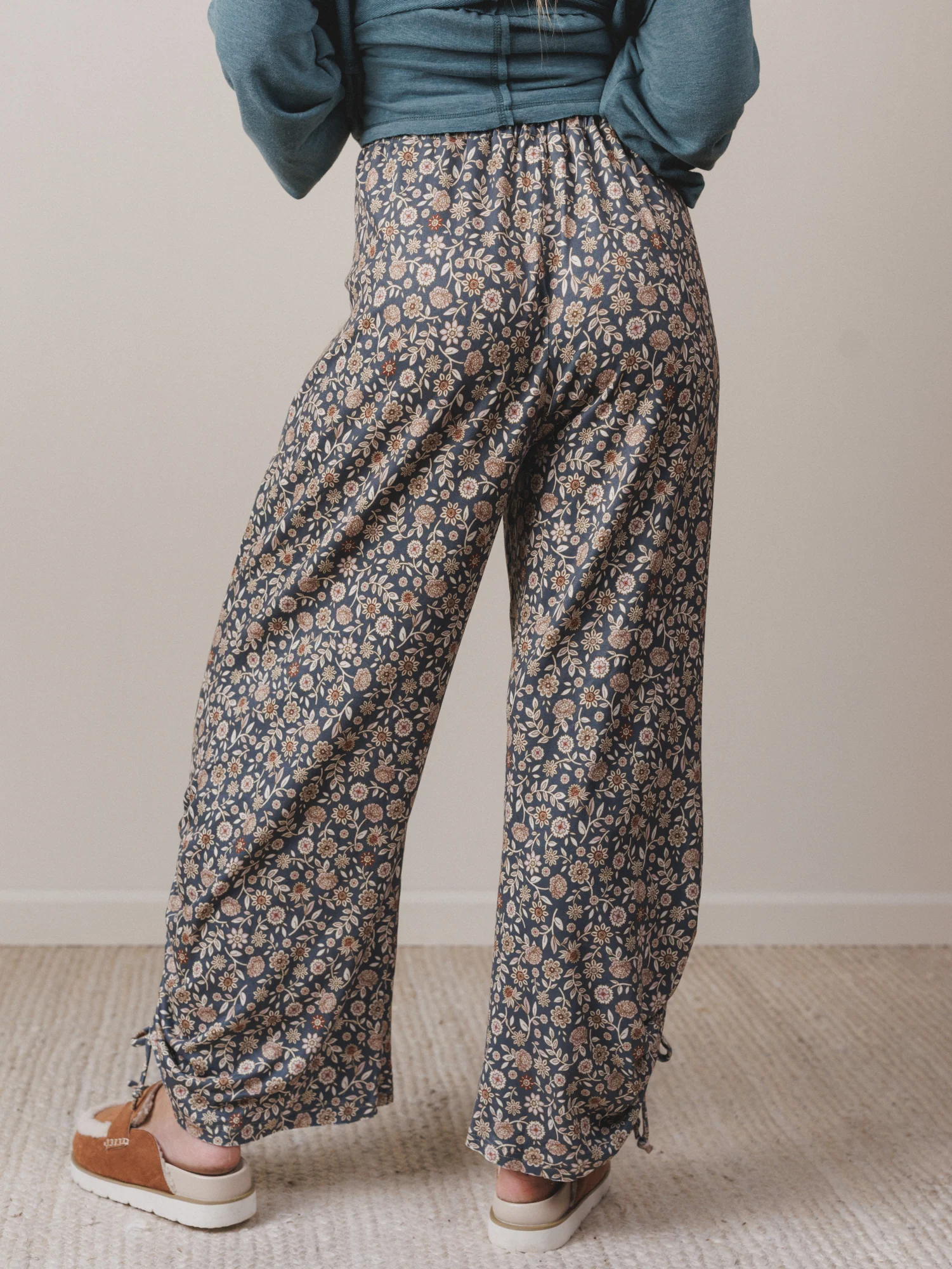 The Nest Pushing Daisies Drawstring Pants - Charcoal - Image 6