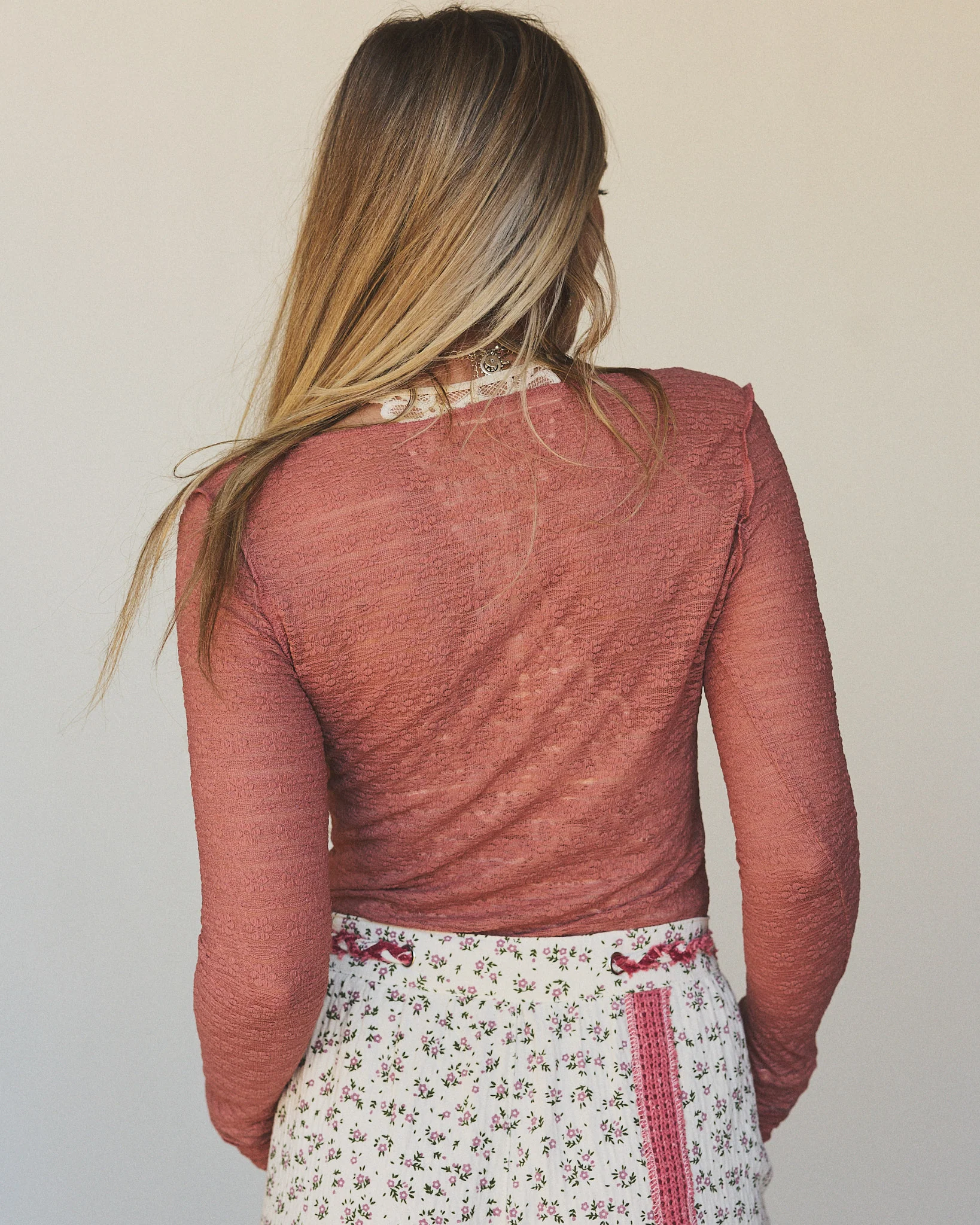 The Nest Pushing Daisies Long Sleeve Top - Cedarwood - Image 6