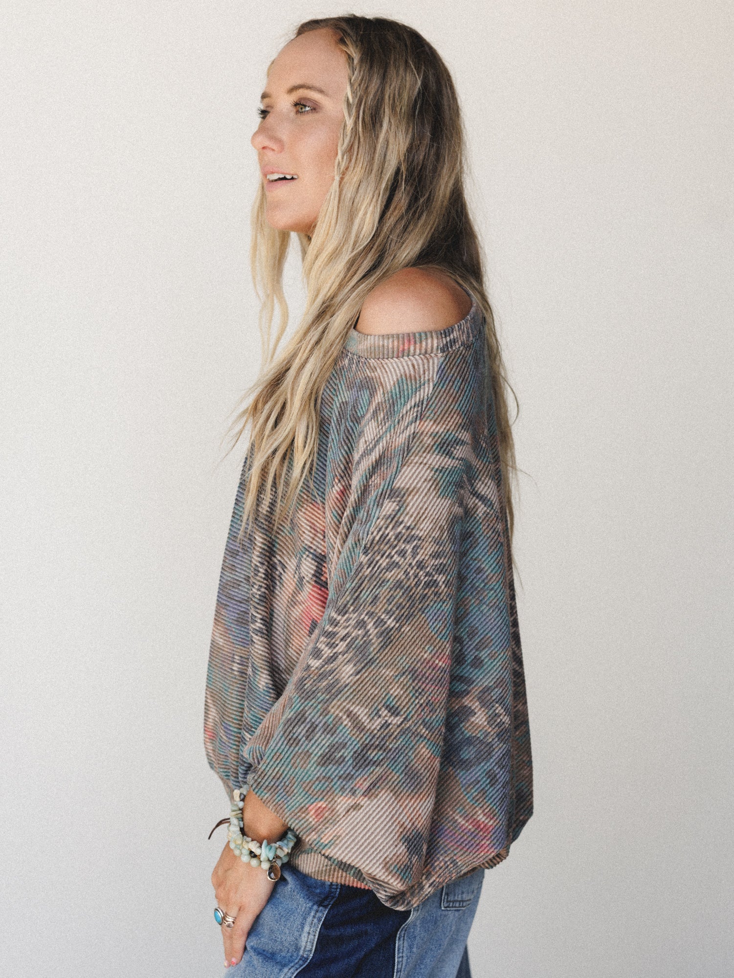 The Nest Savannah Bat Sleeve Top - Coral - Image 3