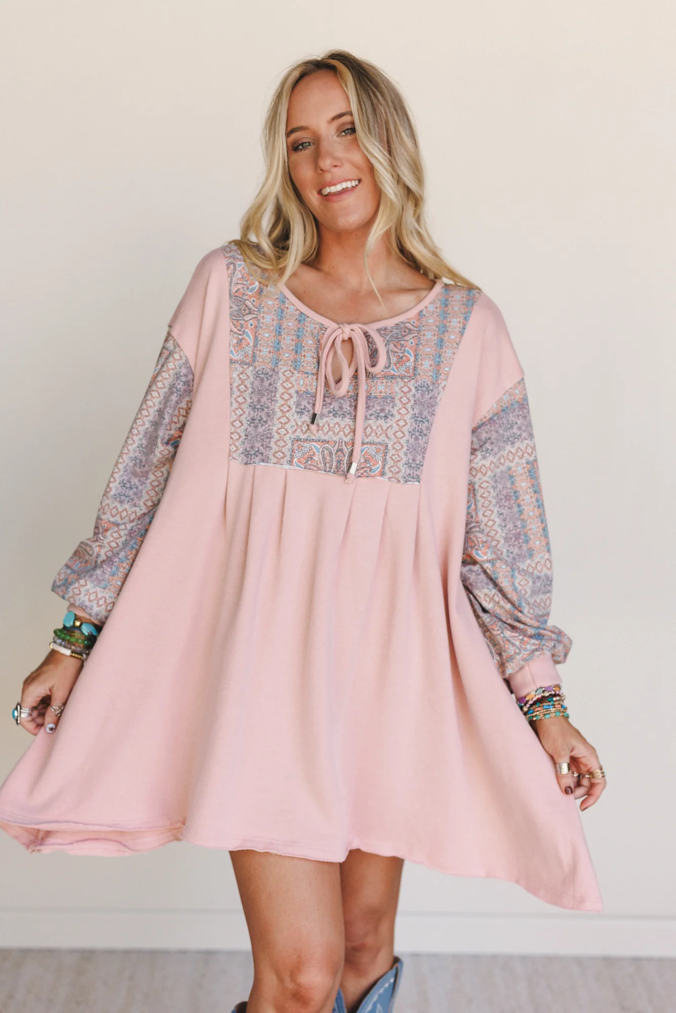 The Nest Sky Light Dress - Rose Multi - Image 6