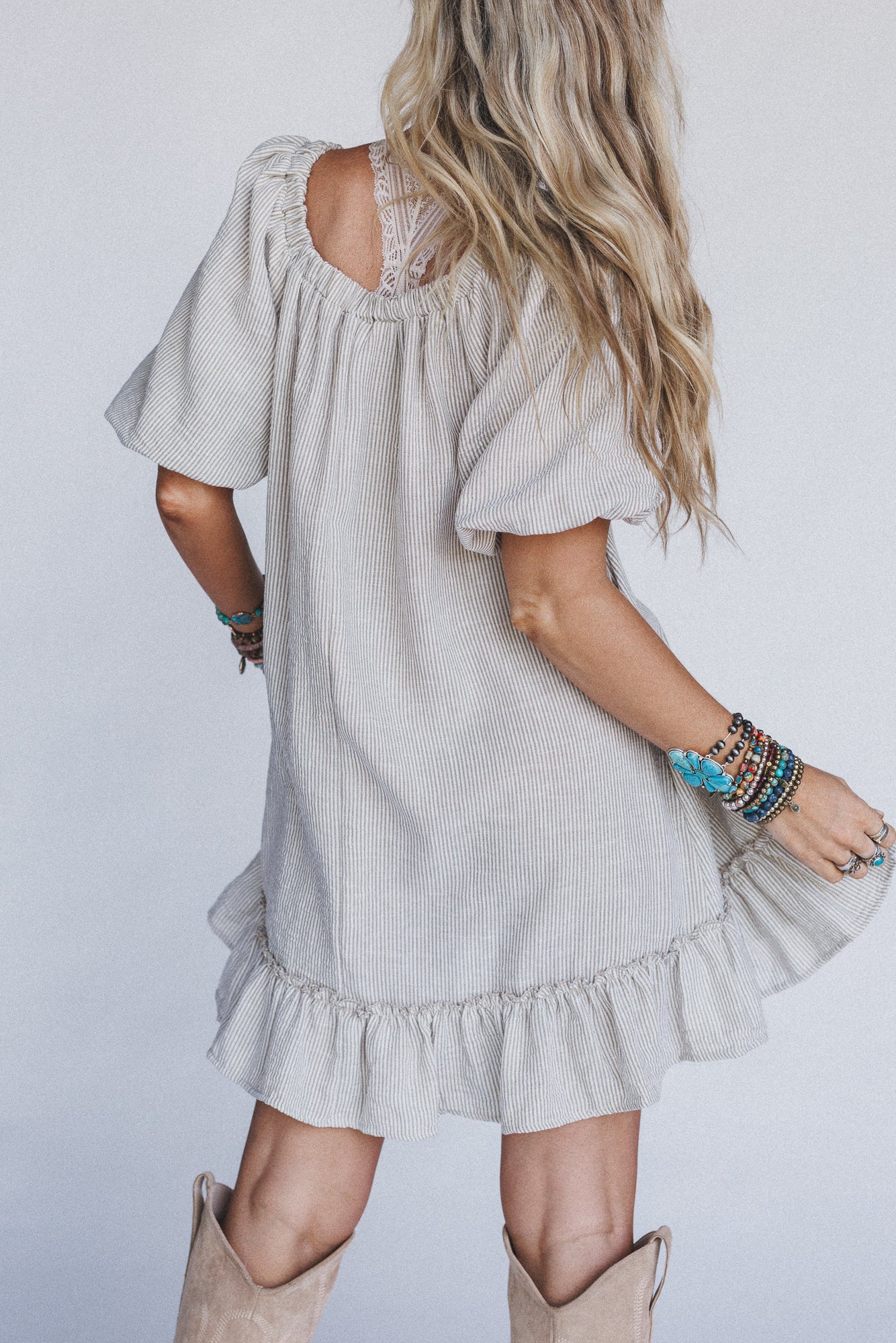 The Nest Solace Ruffled Hem Dress - Natural - Image 5