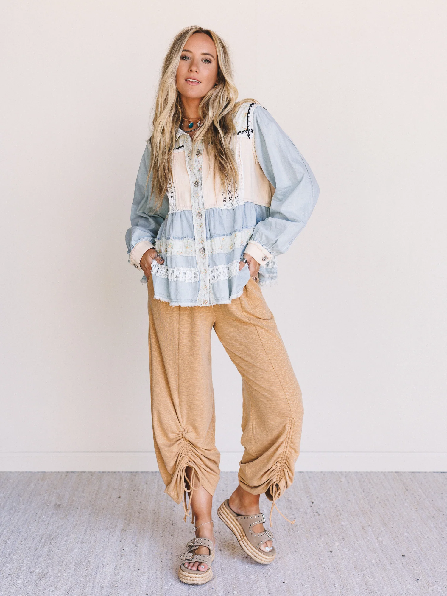 The Nest Solie Cinched Pants - Mustard - Image 3