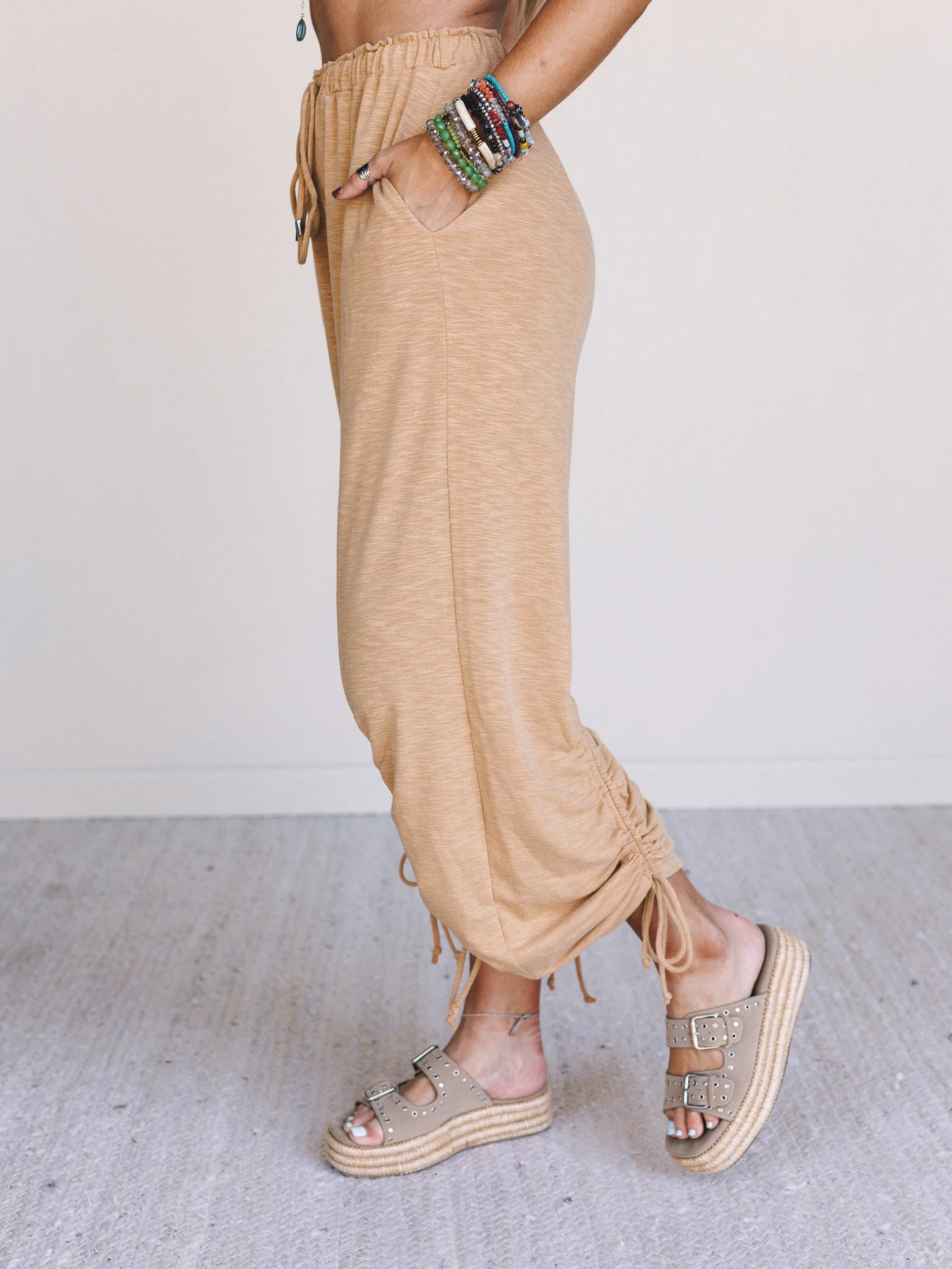 The Nest Solie Cinched Pants - Mustard - Image 4