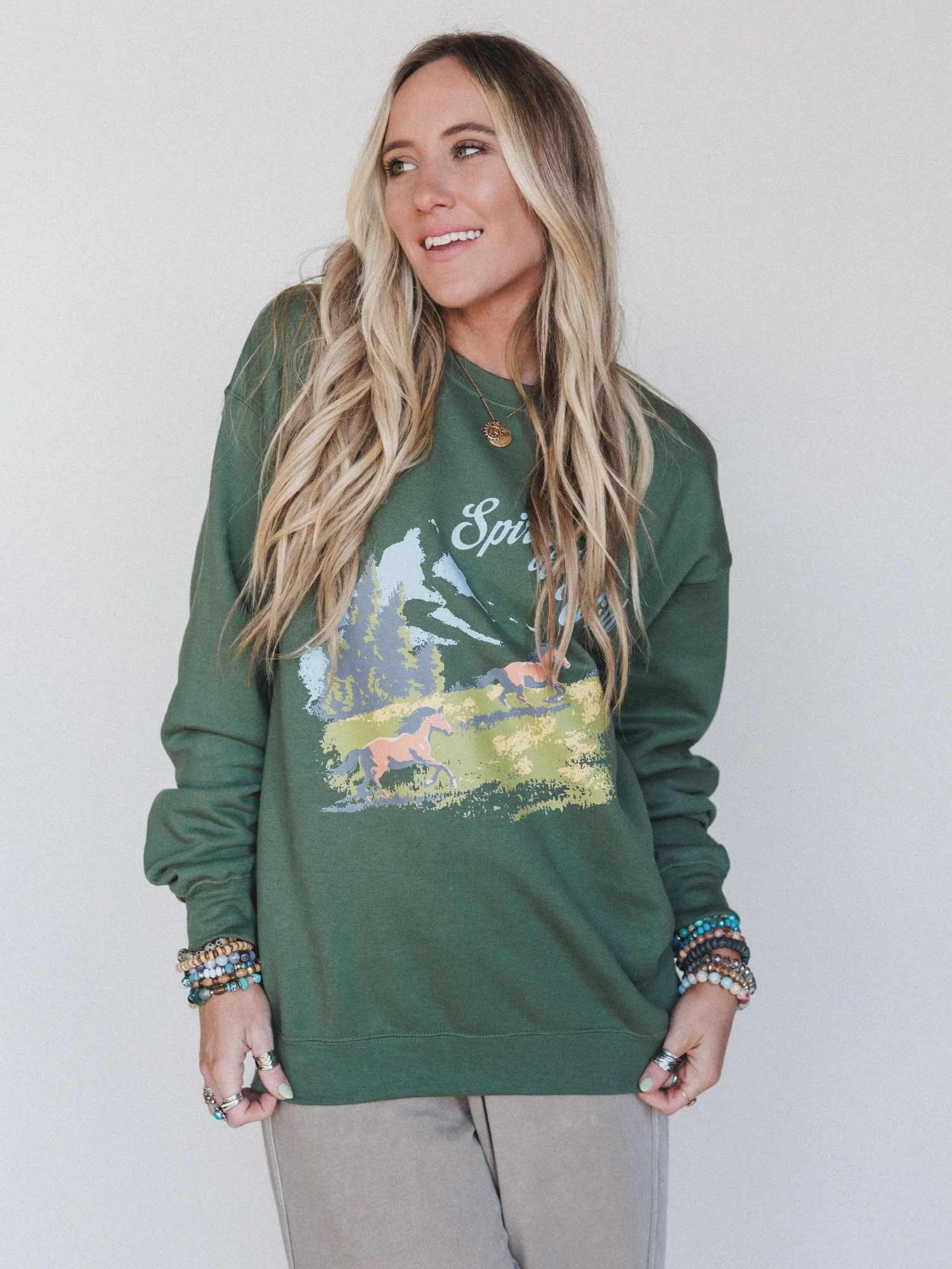 The Nest Spirit Of The Wild Sweatshirt - Military Green - Image 2