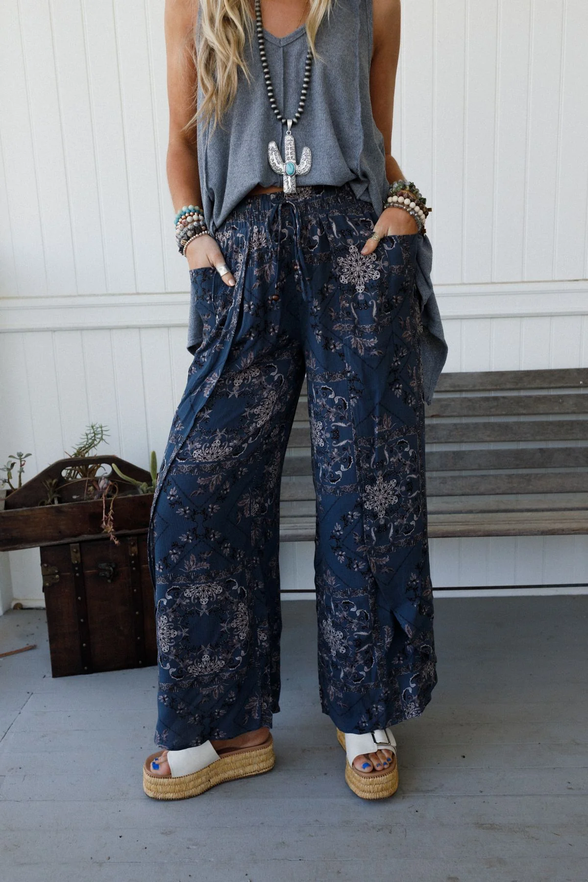 The Nest Stasia Printed Drawstring Tulip Pants - Titan - Image 7