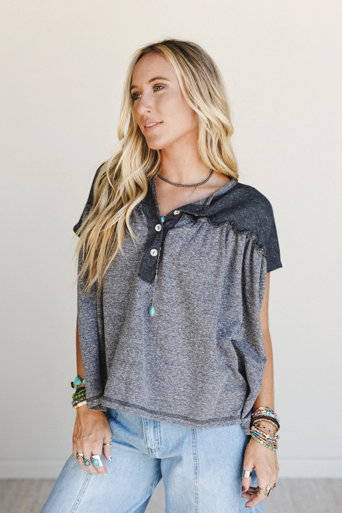 The Nest Sunset Ruffle Top - Black - Image 5