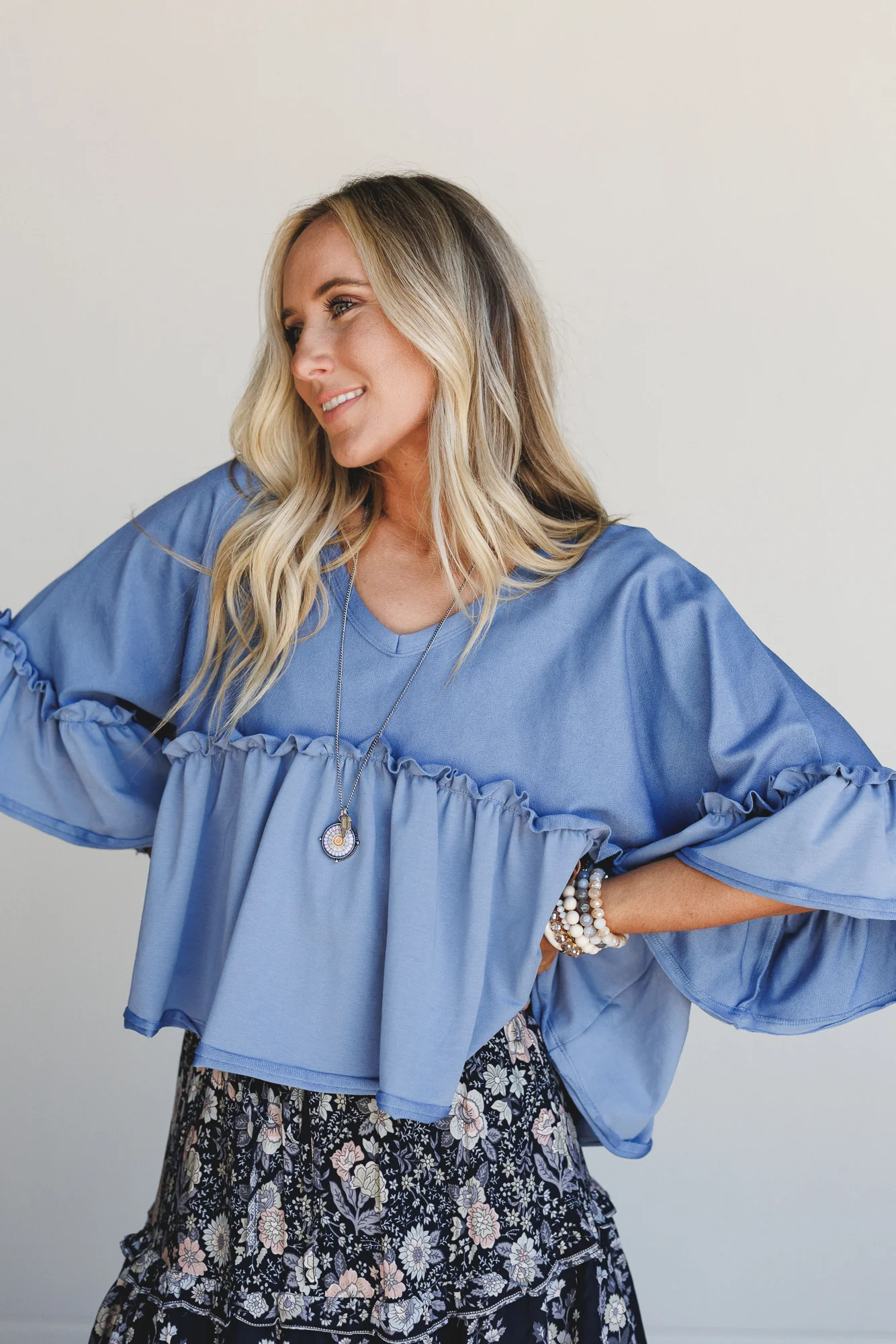 The Nest Timeless Way Top - Denim - Pre Order