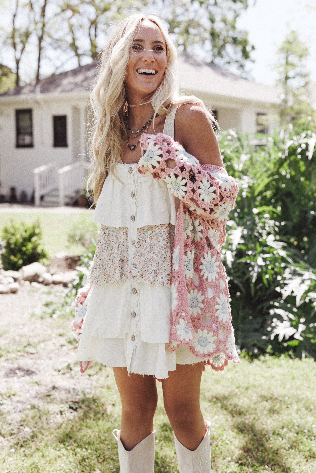 The Nest Wild And Dreamy Cardigan - Mauve - Image 7