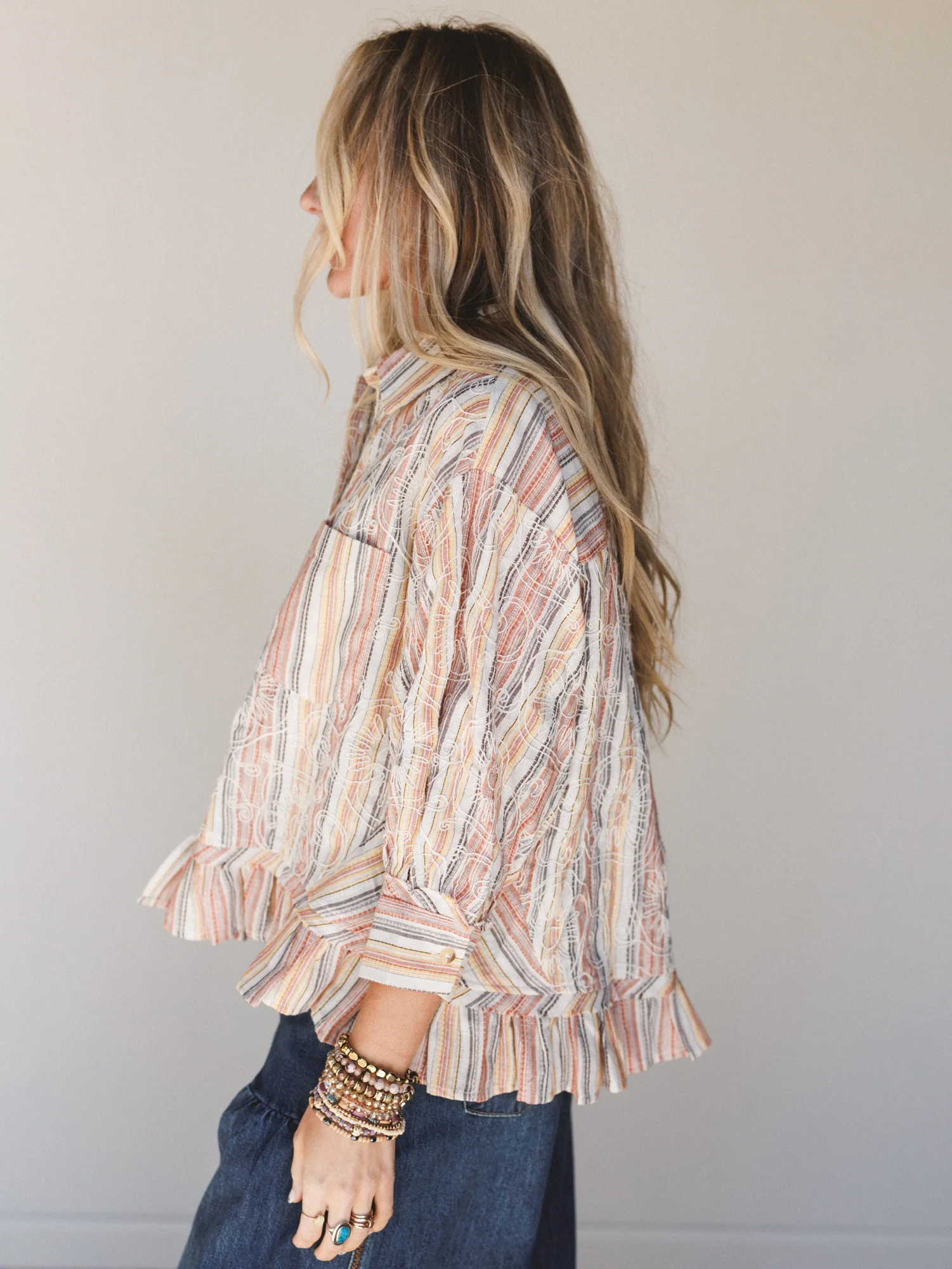 Thoughts of Love Blouse - Cinnamon - Image 3