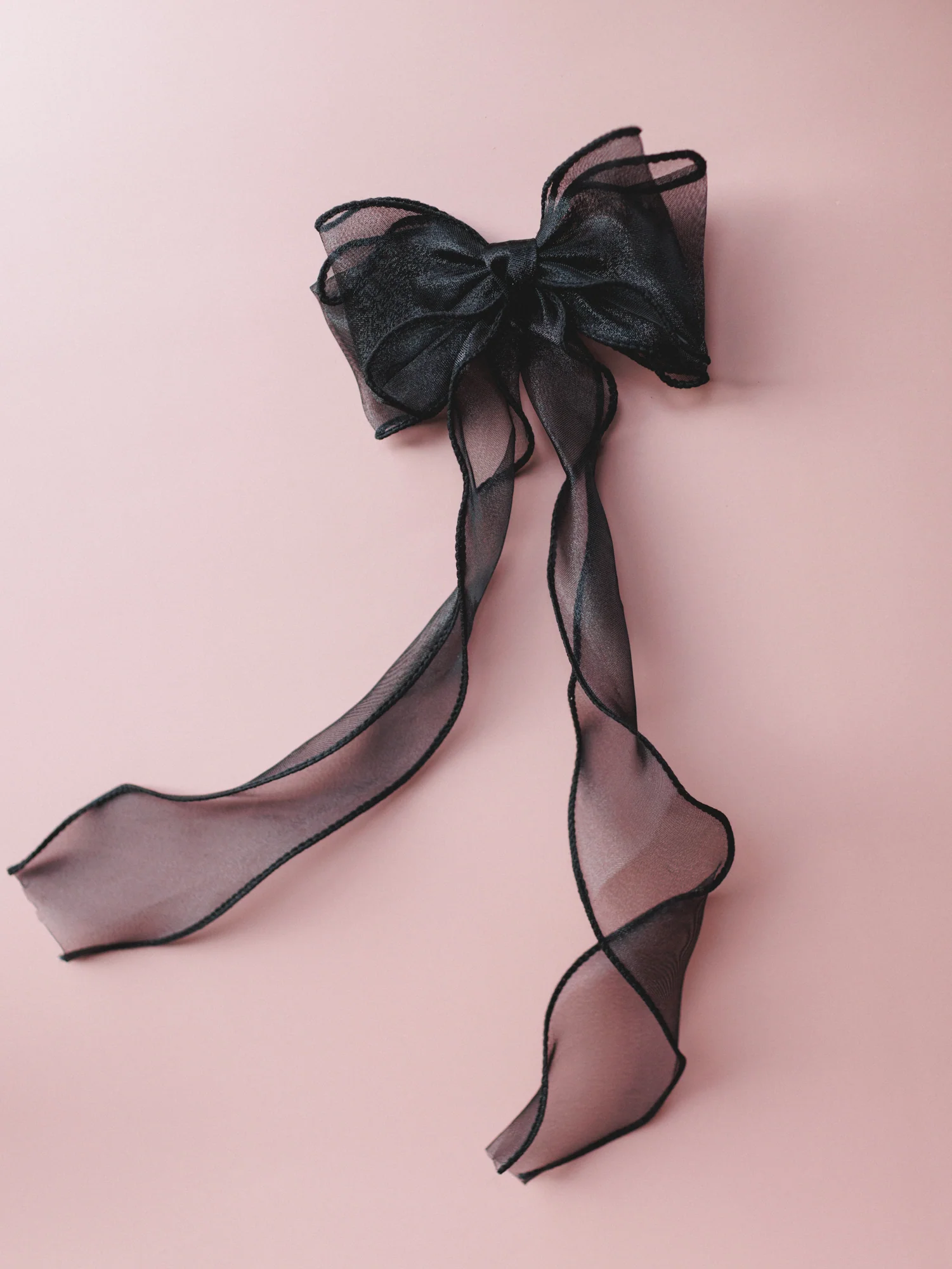 Tied With a Bow Hair Clip - Black