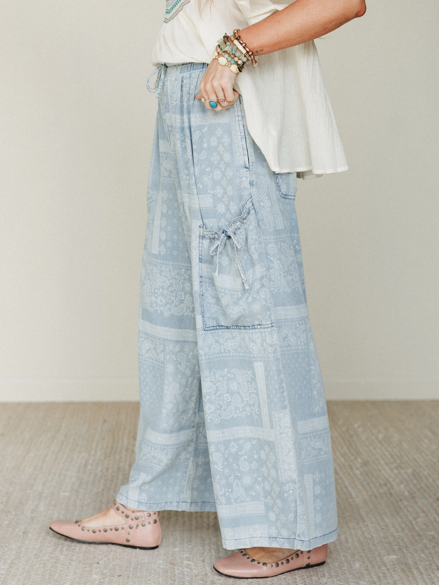 Time to Arrive Pants  - Light Denim - Image 2