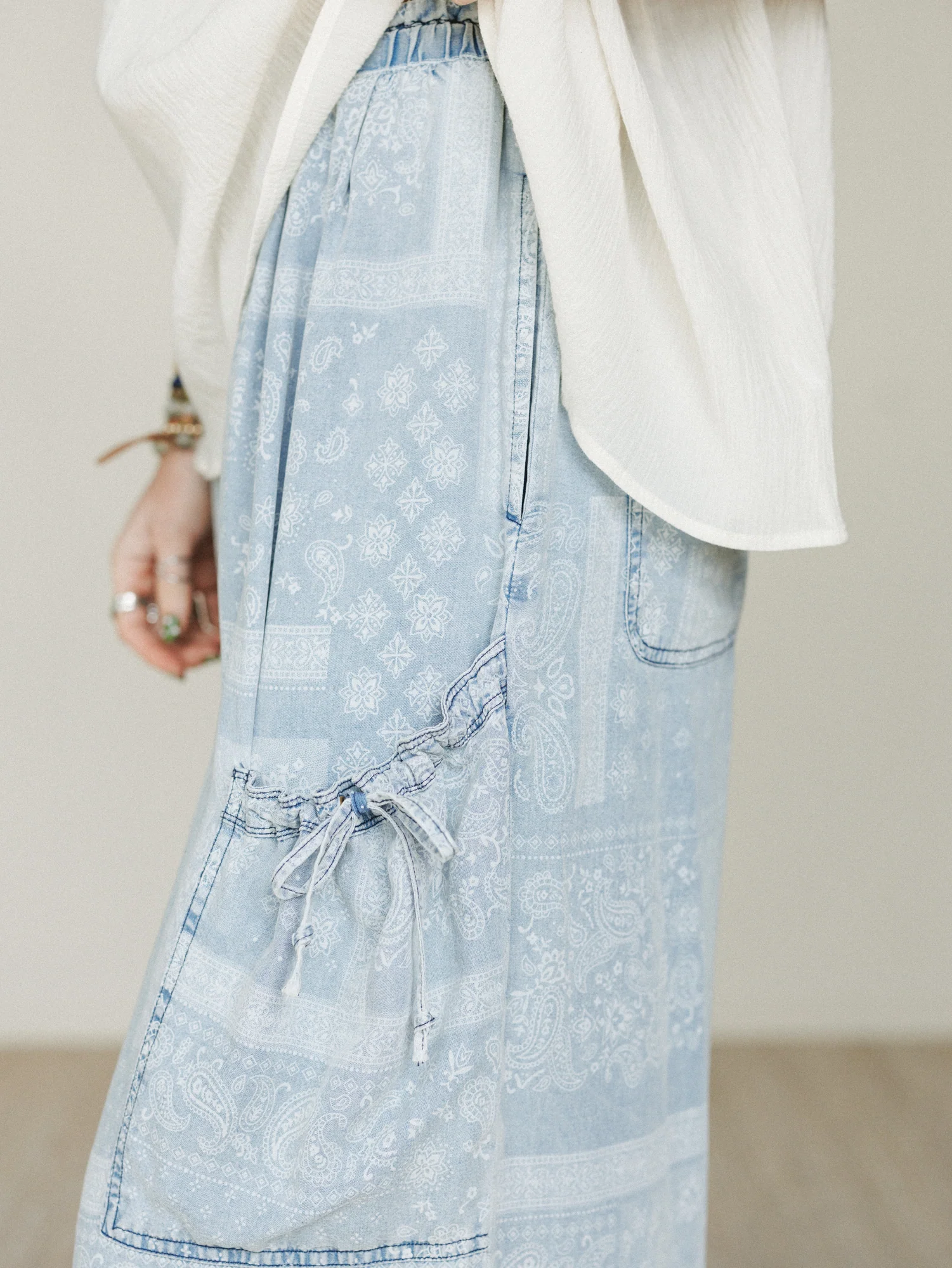 Time to Arrive Pants  - Light Denim - Image 3
