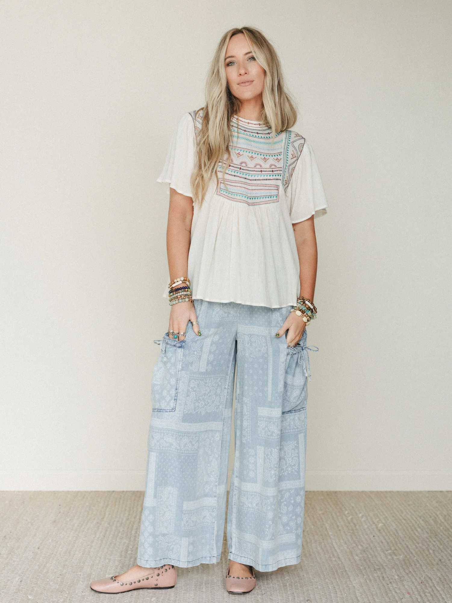 Time to Arrive Pants  - Light Denim - Image 5