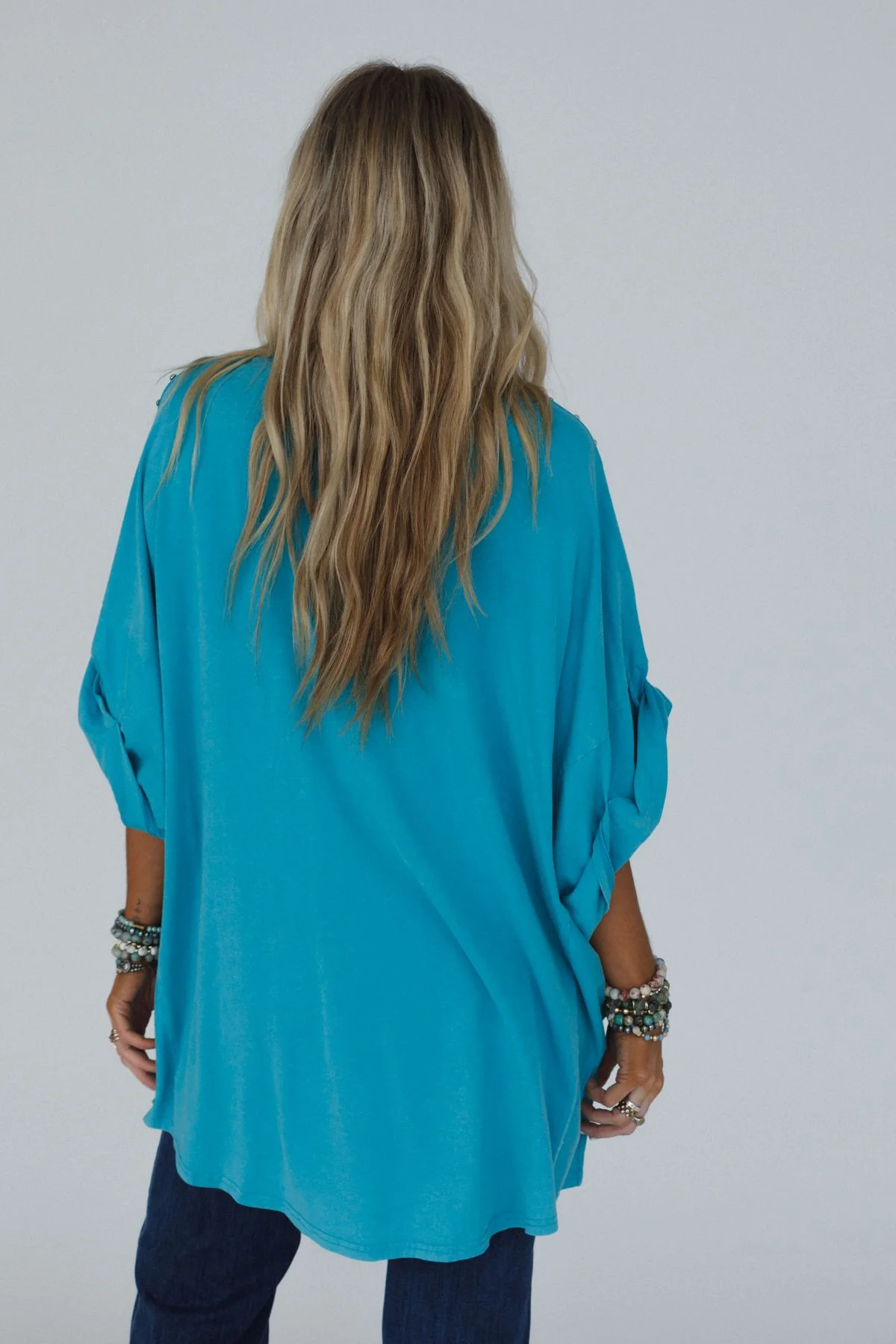 Tomcat Studded High Low Top - Teal - Image 5