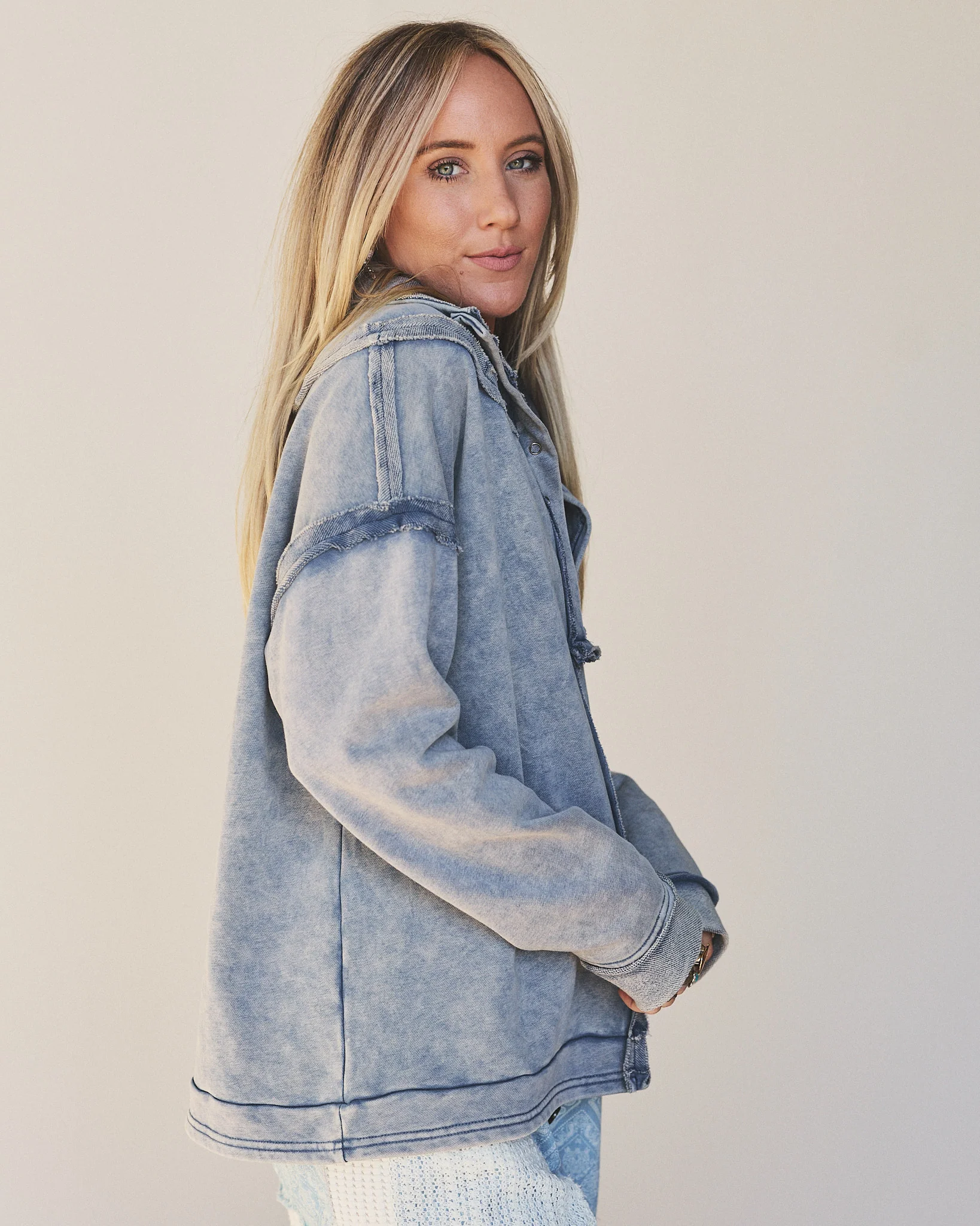 Tomlin Washed Pullover - Denim - Image 3