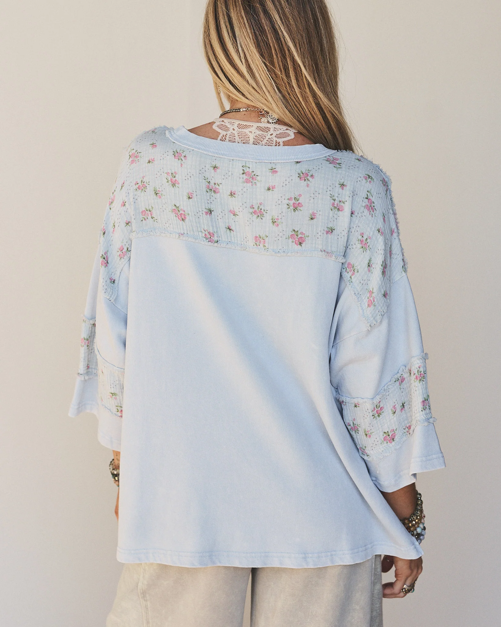 Top Notch Terry Knit Top - Blue - Image 4