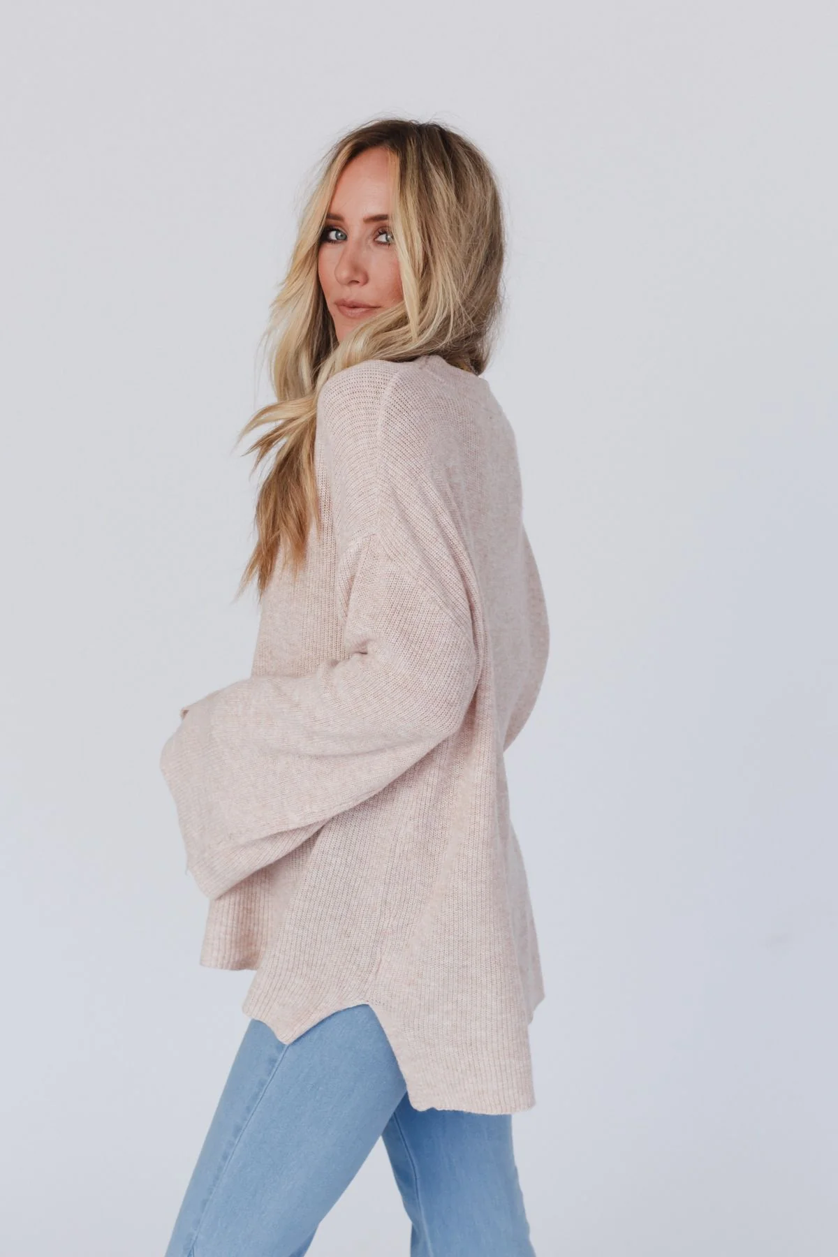 Tricks Up Her Sleeve Sweater - Oatmeal - Image 9
