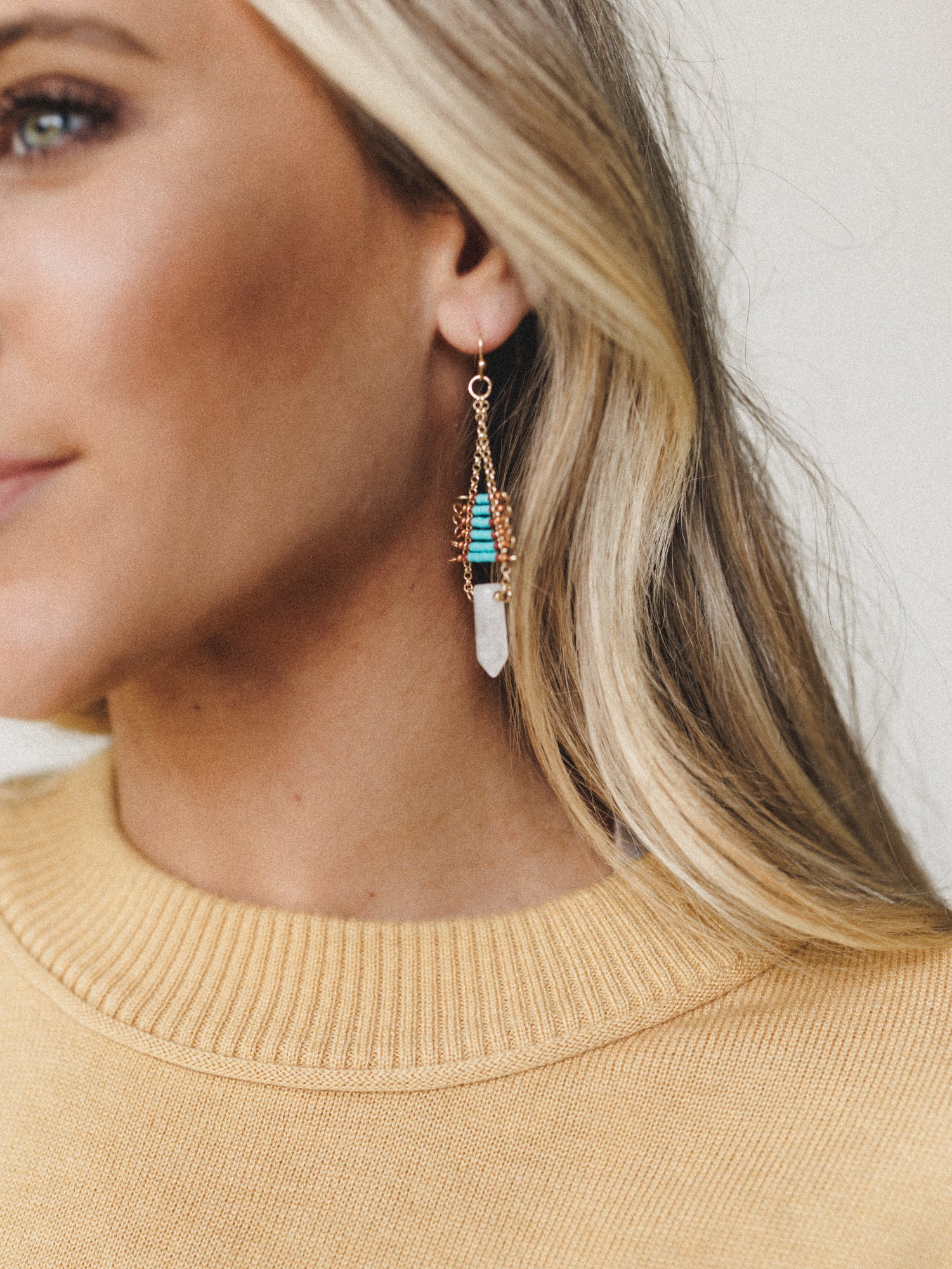 Twila Crystal Drop Earrings - Multi - Image 2