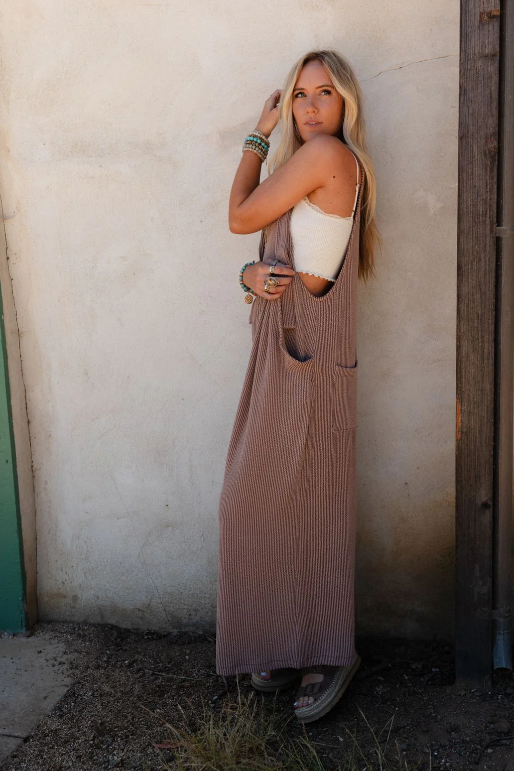 The Nest Urban Light Textured Jumpsuit - Acorn - Image 2