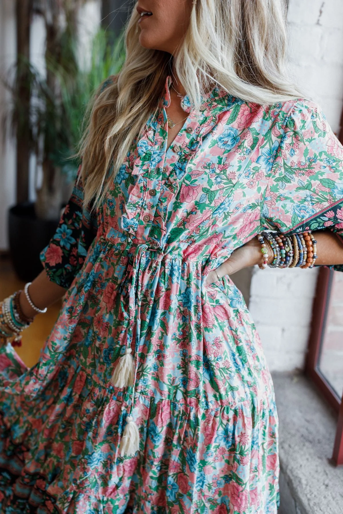 Wandering Soul Printed Midi Dress - Sage - Image 3