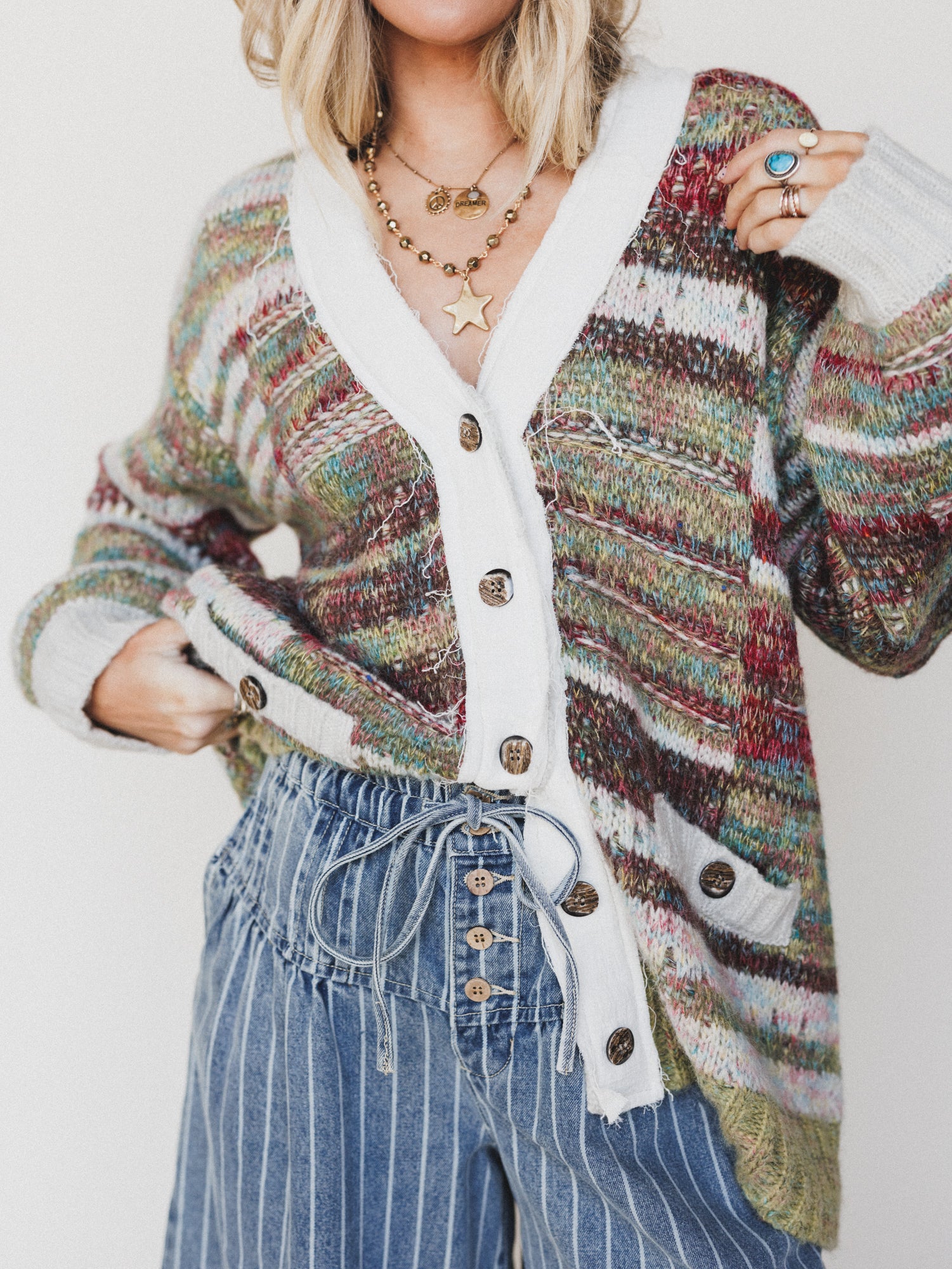 Warm Wishes Cardigan - Olive - Image 4